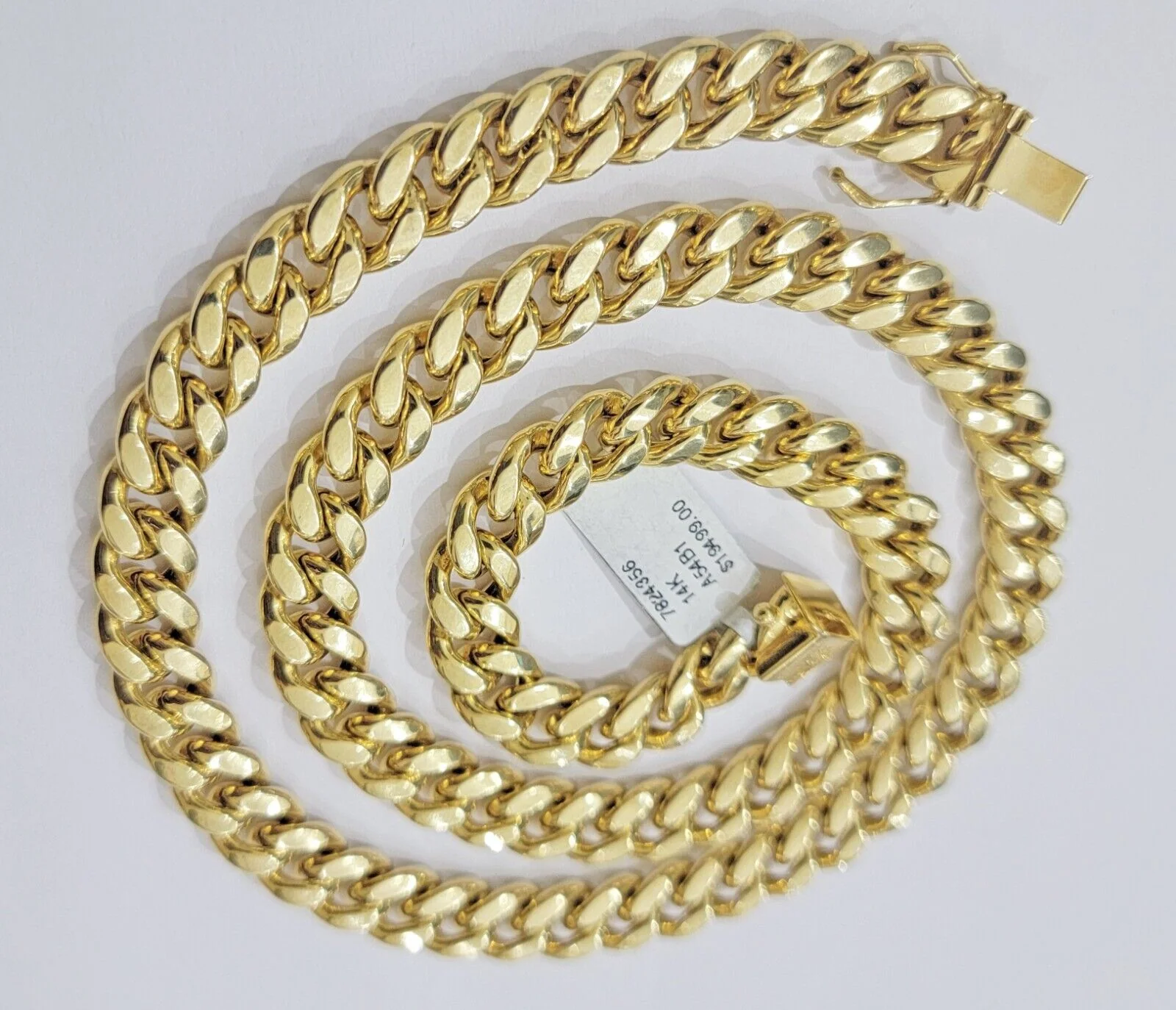 14k Yellow Gold 10mm Chain Miami Cuban Link Necklace 22" Men's Real 14 KT Gold - Image 2