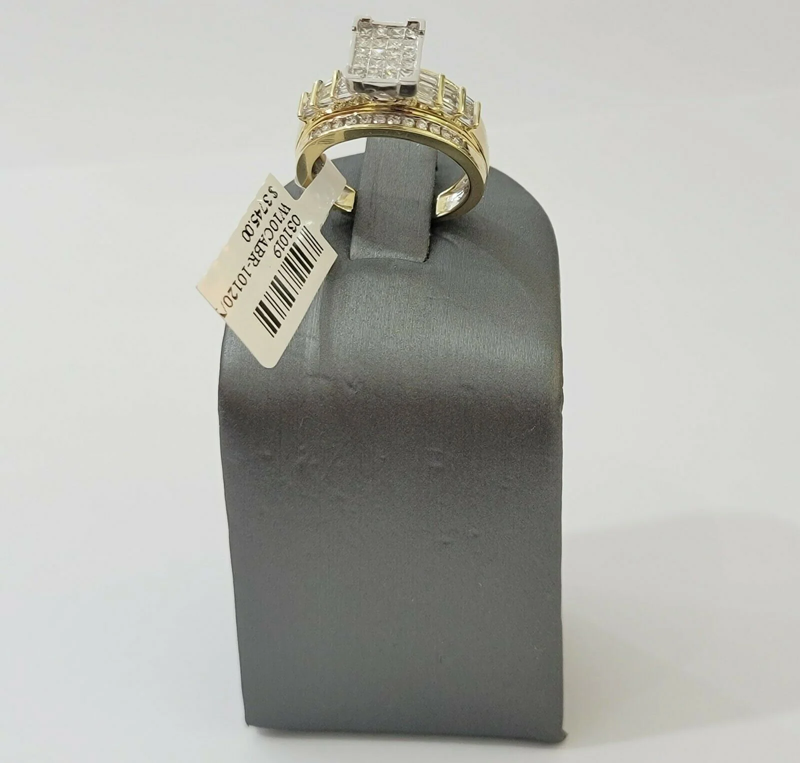 14k Yellow Gold 1CT Diamond Ladies Ring Princess Cut Baguette Round Diamd, Women - Image 10