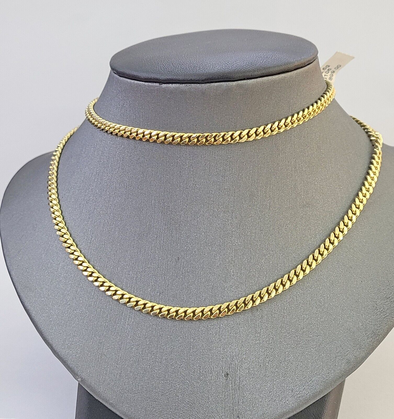 14k Yellow Gold 4mm Miami Cuban Link Chain Necklace 20"-28" Inch Real Solid - Image 3