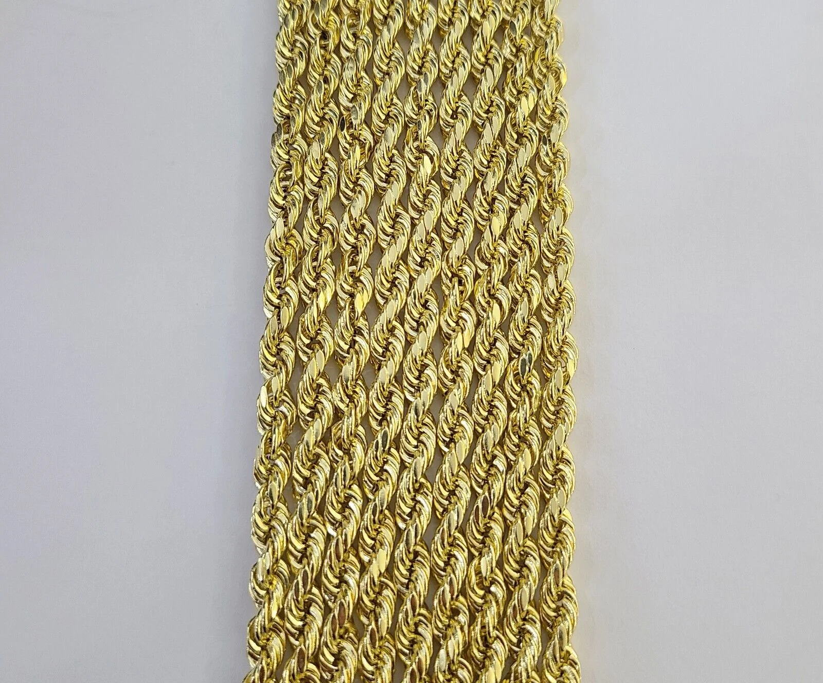 14k Yellow Gold 5mm Rope Chain Necklace 20"-28" Inch Real Gold 14kt All Sizes - Image 7