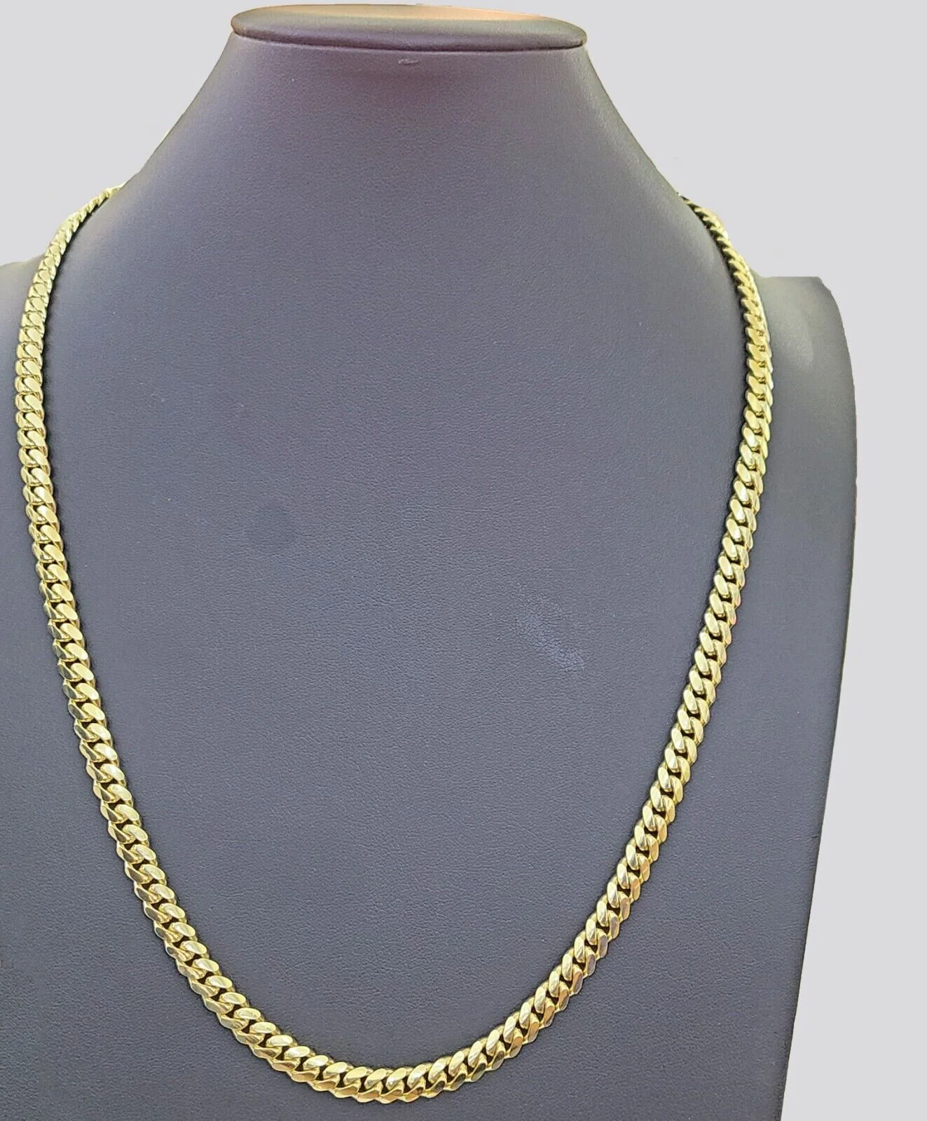 14k Yellow Gold 7mm Miami Cuban Link Chain Necklace 20" 22" Inch Real Solid - Image 3