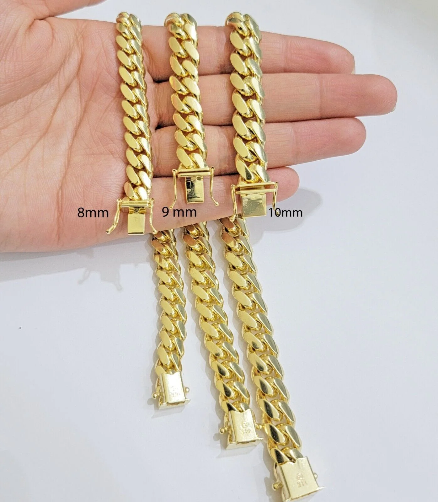 14k Yellow Gold Bracelet Miami Cuban Link 6mm -10 mm 7.5- 9 Inch REAL 14kt SOLID - Image 11