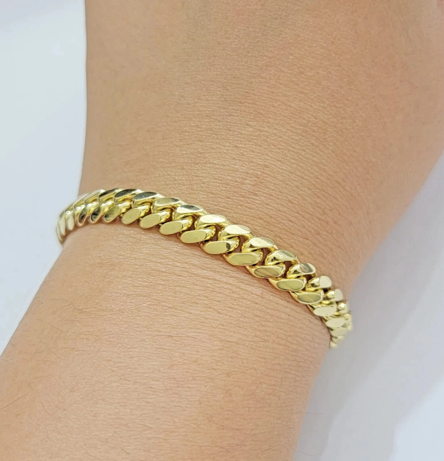 14k Yellow Gold Bracelet Miami Cuban Link 6mm -10 mm 7.5- 9 Inch REAL 14kt SOLID - Image 4
