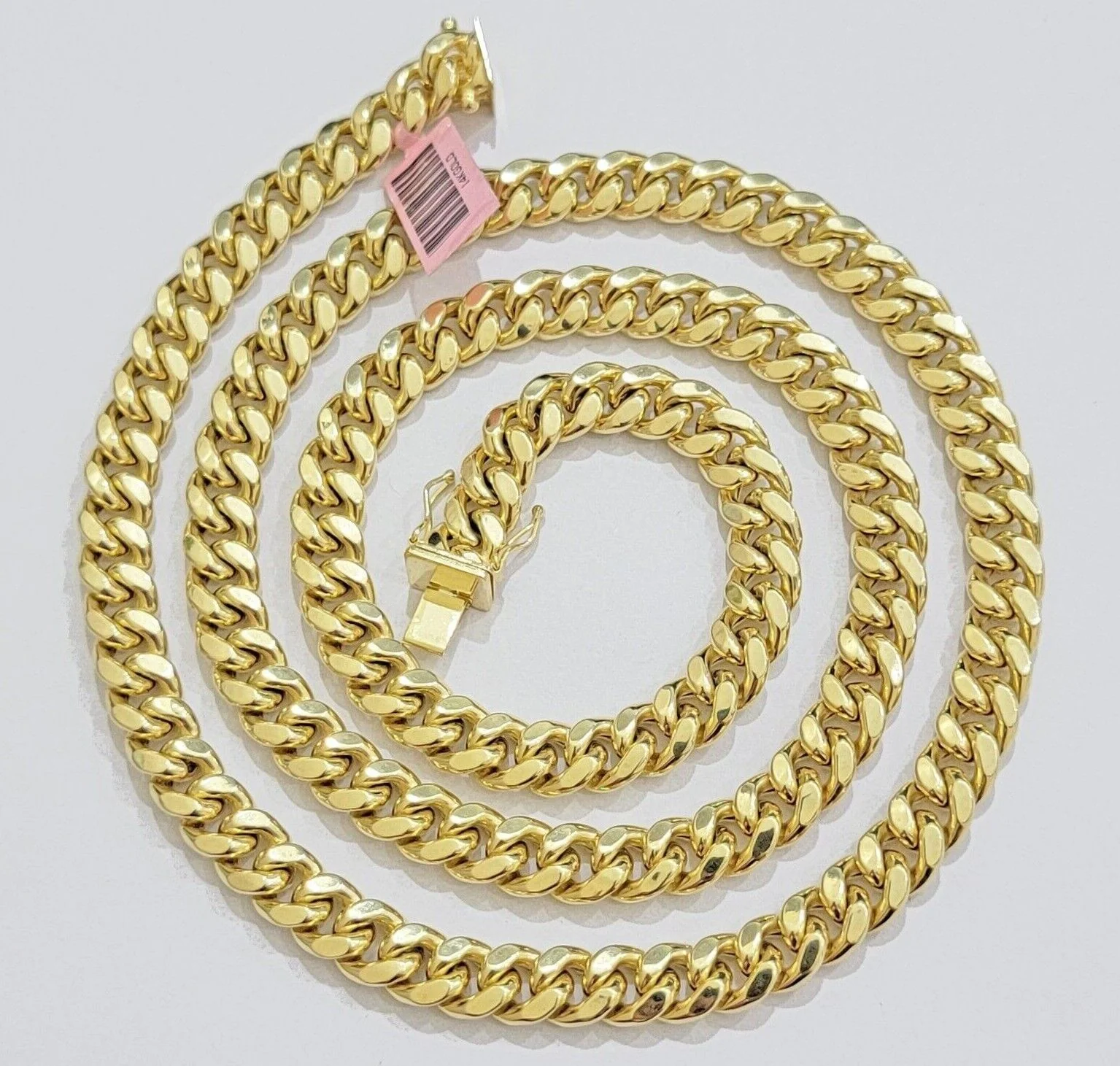 14k Yellow Gold Chain Miami Cuban Link Necklace 9mm 18 - 30 Inch Real 14KT Men's - Image 4