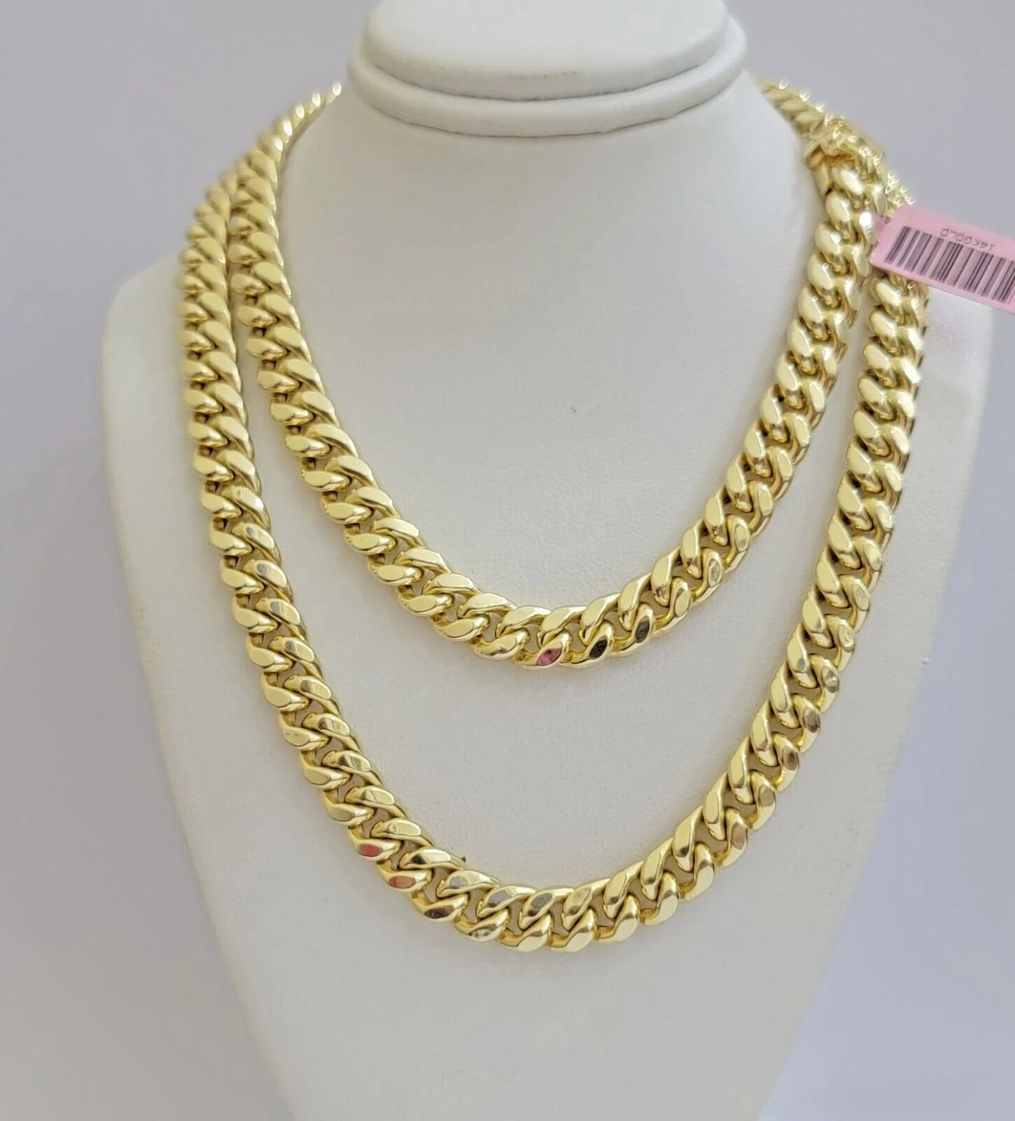 14k Yellow Gold Chain Miami Cuban Link Necklace 9mm 18 - 30 Inch Real 14KT Men's - Image 8