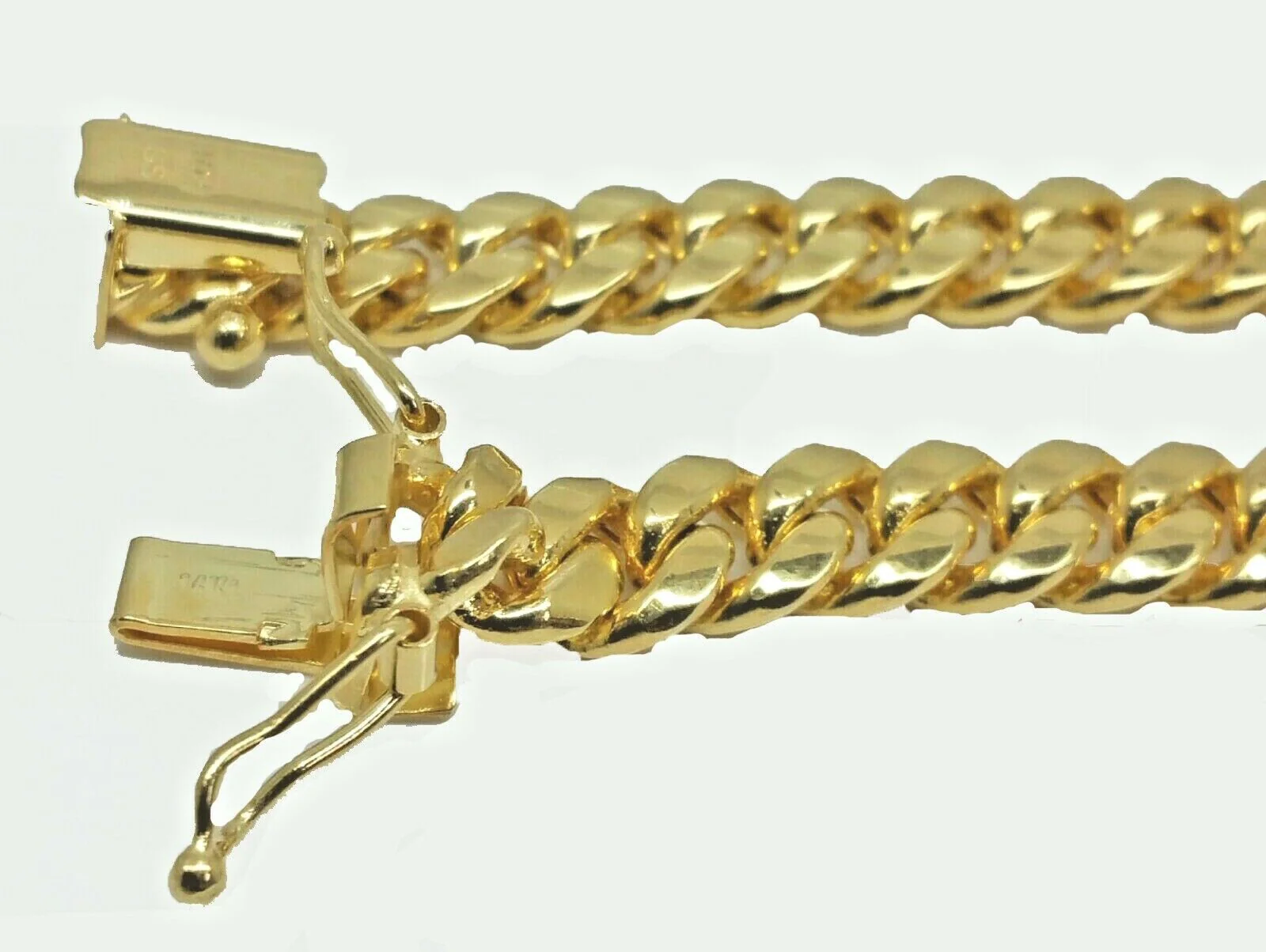 14k Yellow Gold Chain Necklace 7mm Miami Cuban Link  18"-30" For Men's REAL 14KT - Image 2