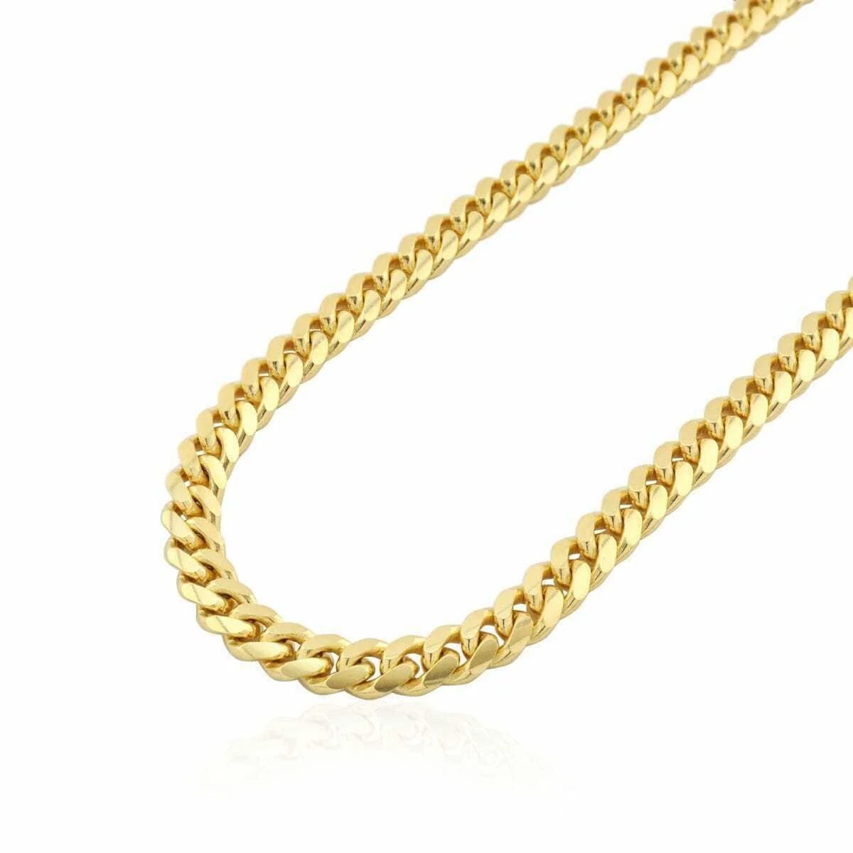 14k Yellow Gold Chain Necklace 7mm Miami Cuban Link  18"-30" For Men's REAL 14KT - Image 4