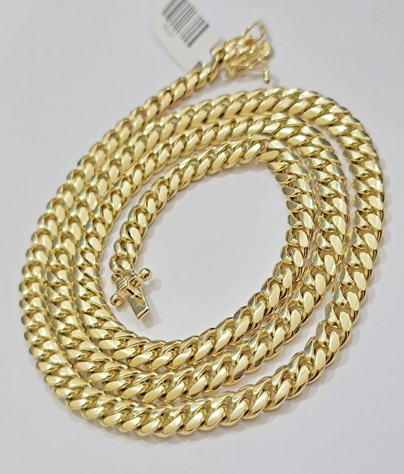 14k Yellow Gold Chain Necklace Miami Cuban Solid Link 6mm 20"- 30" REAL 14KT Men - Image 5