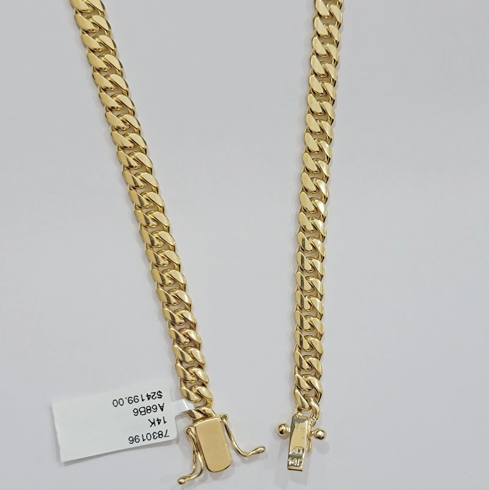 14k Yellow Gold Chain Necklace Miami Cuban Solid Link 6mm 20"- 30" REAL 14KT Men - Image 7