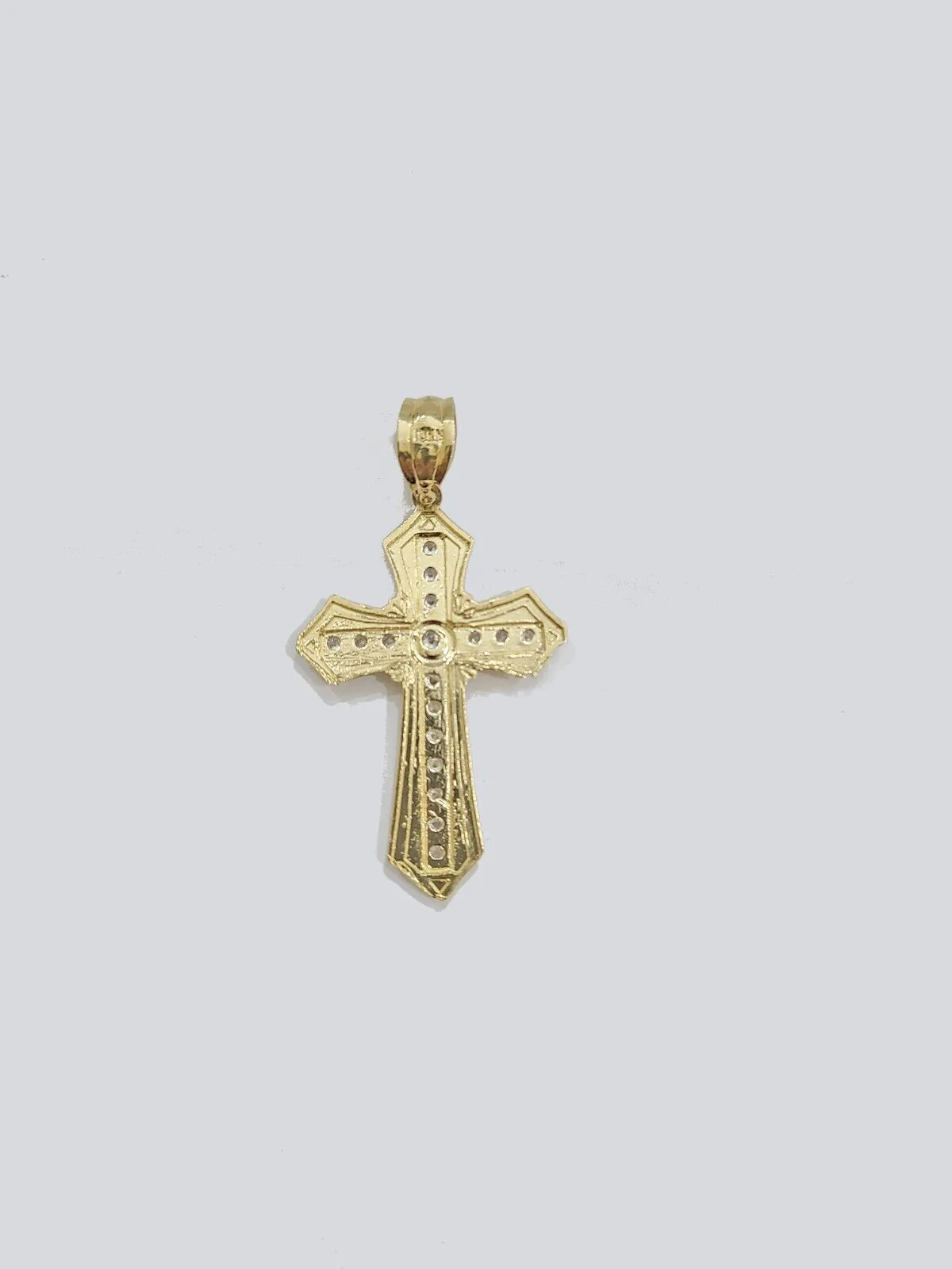14k Yellow Gold Cross Charm Rope Chain Necklace 4mm 20'' Pendant 14kt Jesus Real - Image 3