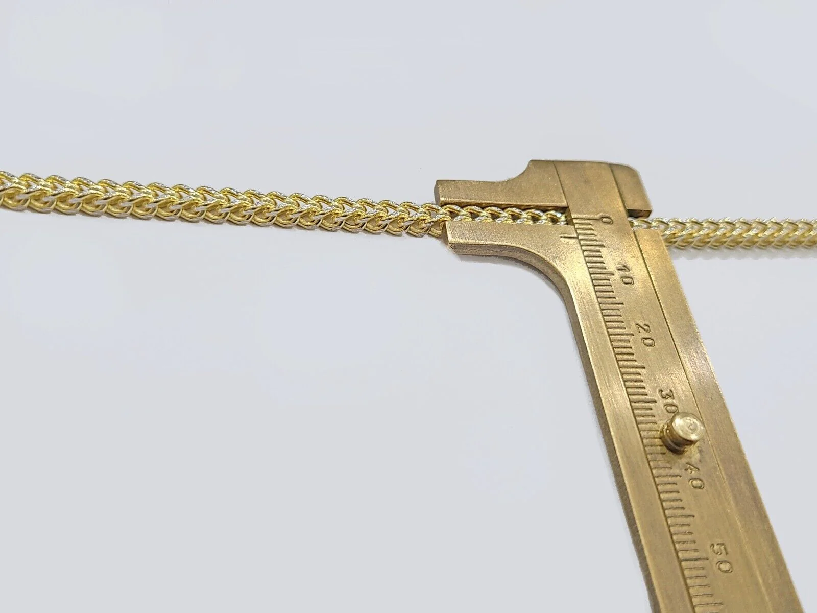 14k Yellow Gold Franco Chain Two-tone Necklace 4mm 22 Inch Diamond Cut 14kt - Image 3