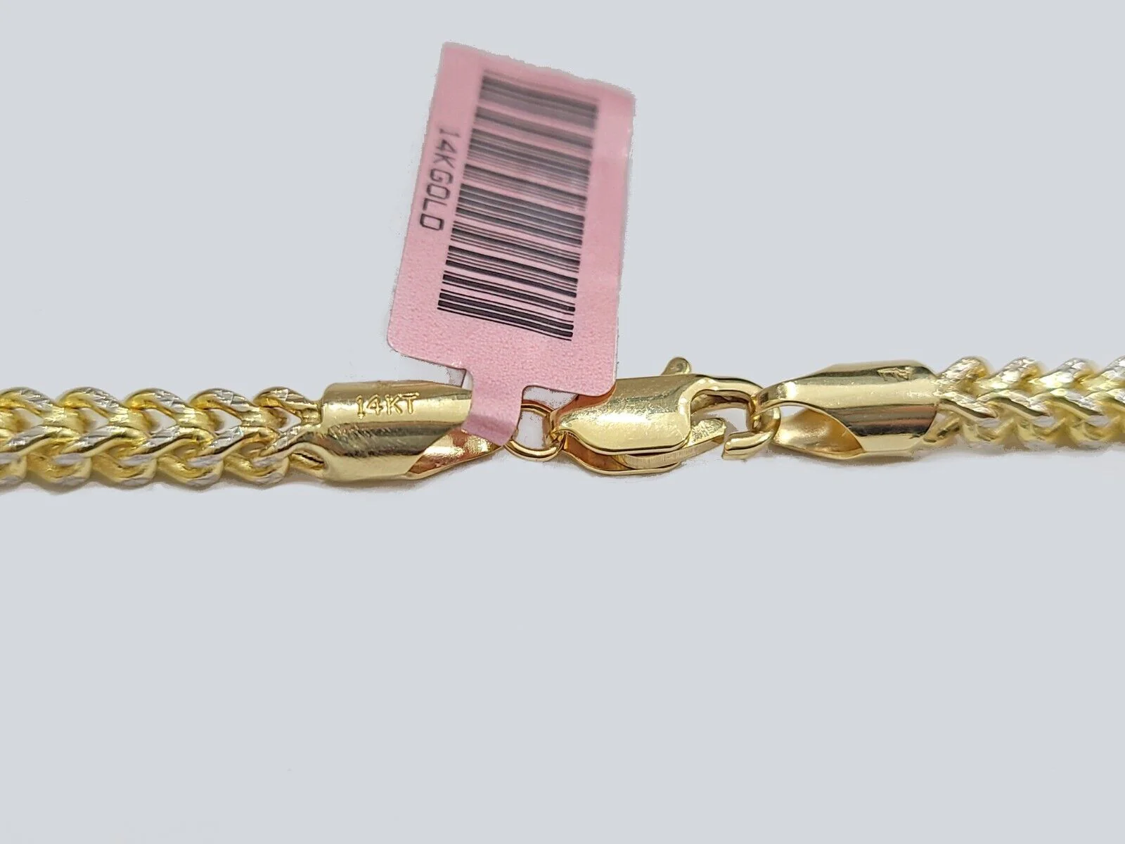 14k Yellow Gold Franco Chain Two-tone Necklace 4mm 24 Inch Diamond Cut 14kt - Image 10