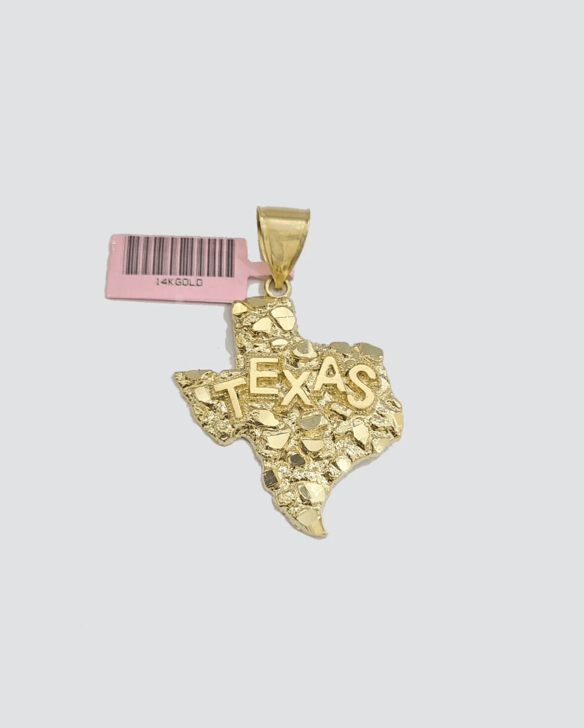 14k Yellow Gold Miami Cuban Chain 20 Inch Necklace Texas Map Charm Pendant Real - Image 12