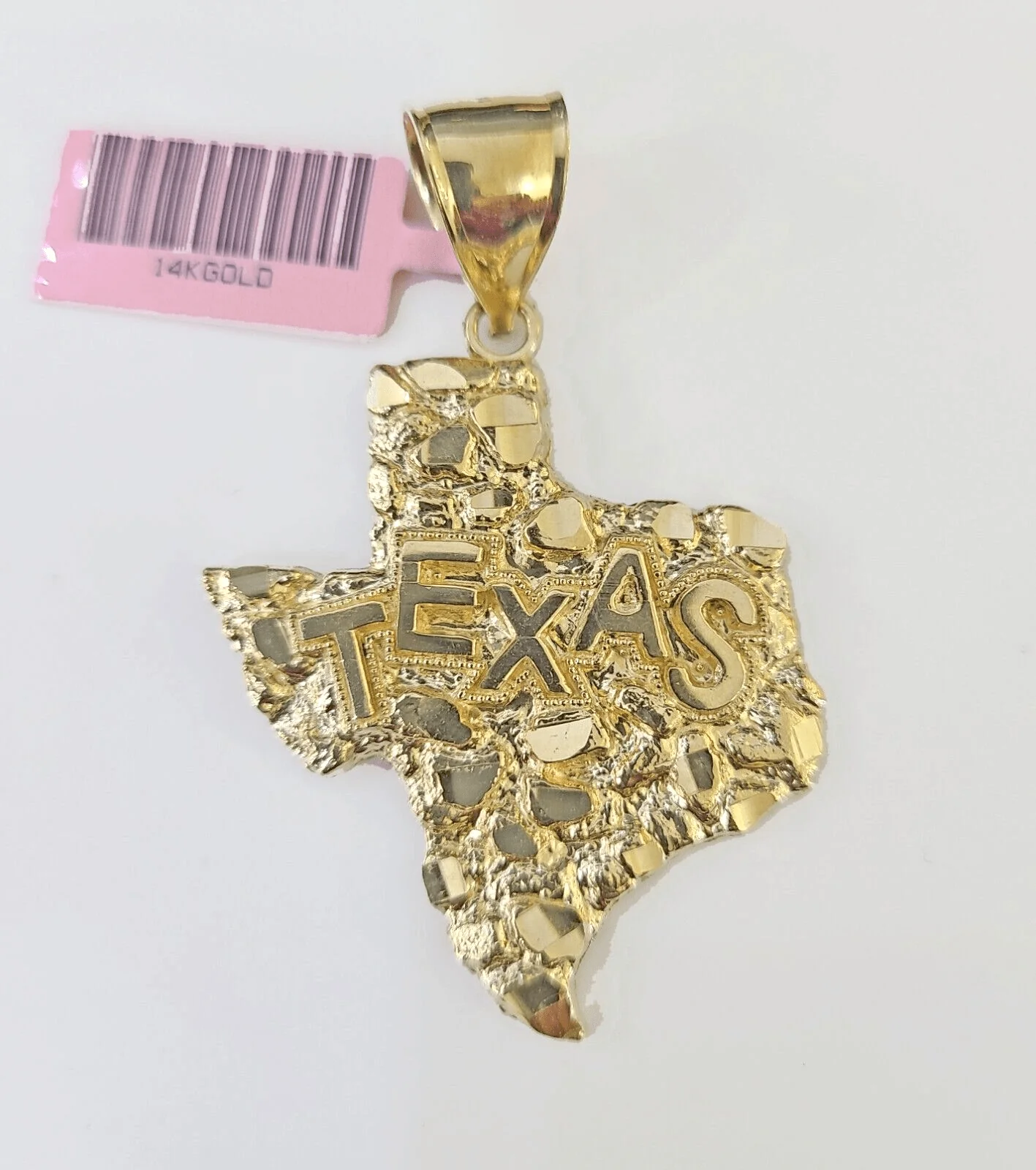 14k Yellow Gold Miami Cuban Chain & Texas Map Charm SET 5mm 22 Inches - Image 3