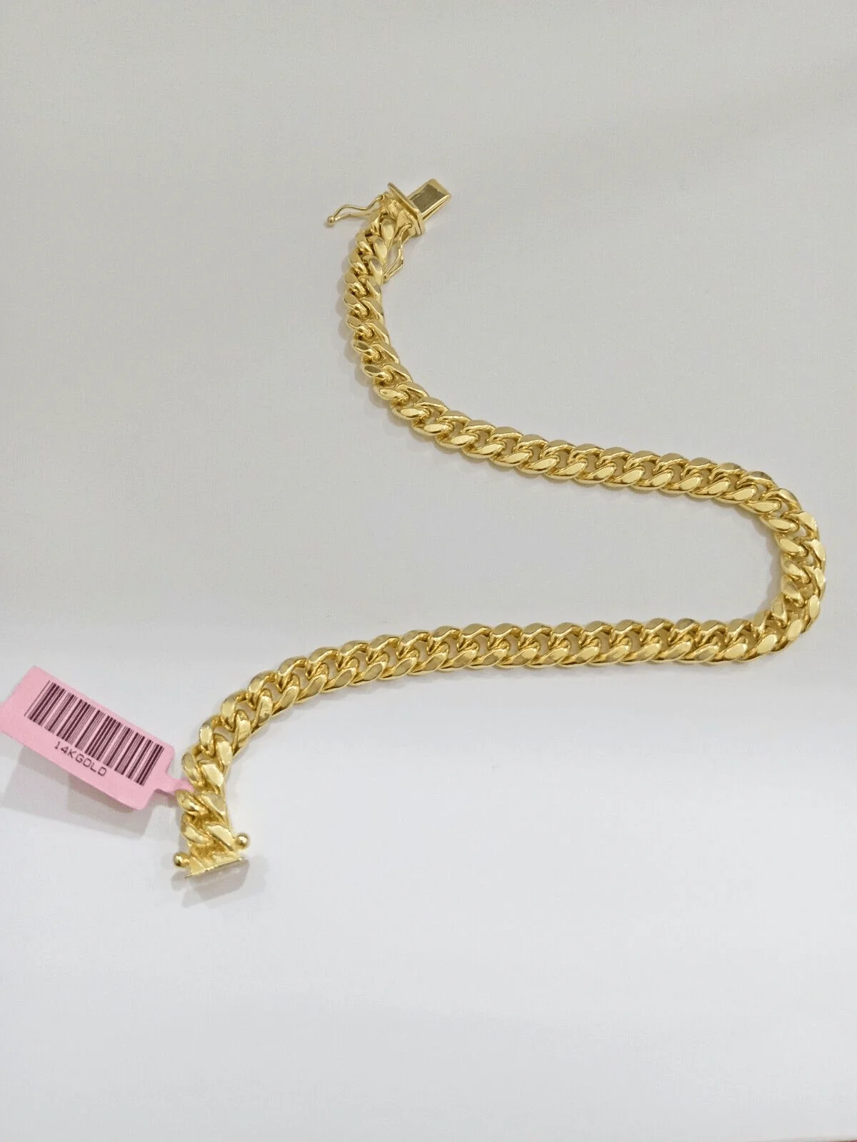 14k Yellow Gold Miami Cuban Link Bracelet 8.5'' inch 7mm Real Men & Ladies 14kt - Image 4