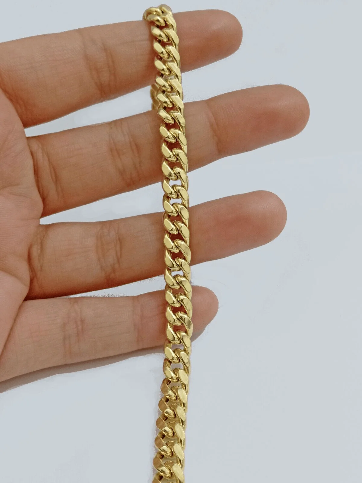 14k Yellow Gold Miami Cuban Link Bracelet 8 inch 7mm Real Mens & Ladies Box Lock - Image 5