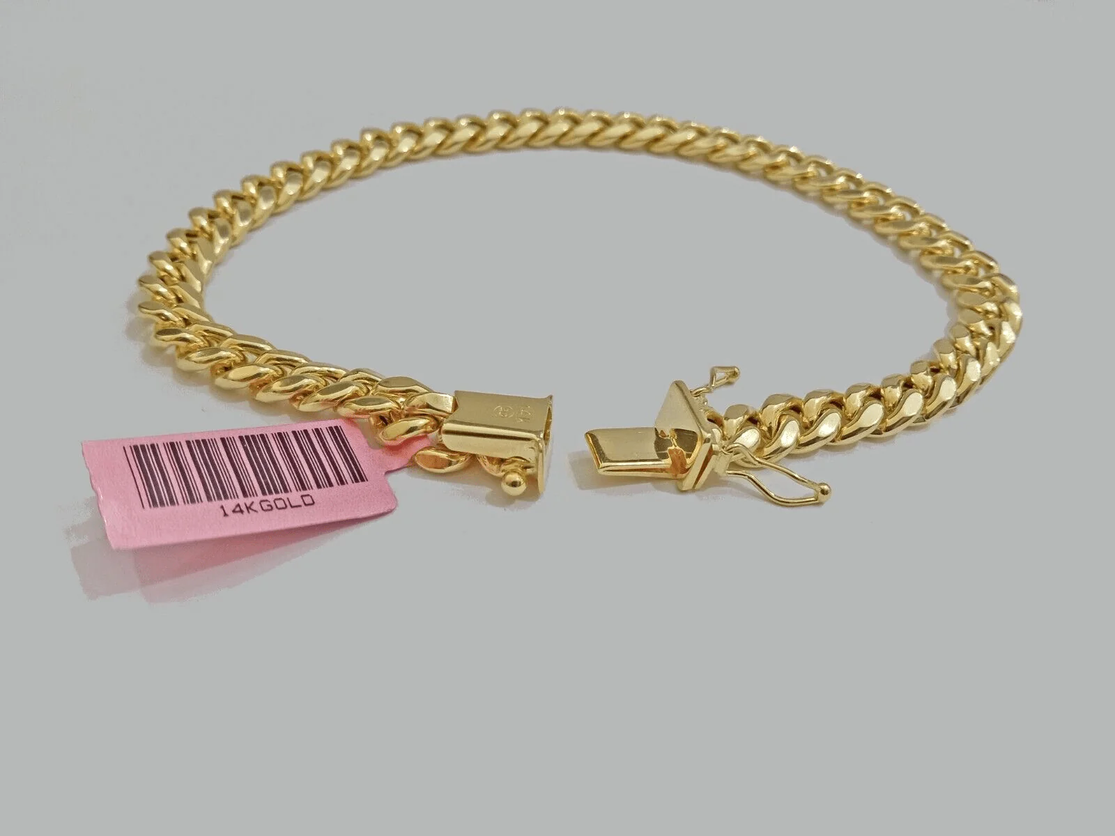 14k Yellow Gold Miami Cuban Link Bracelet 8 inch 7mm Real Mens & Ladies Box Lock - Image 6