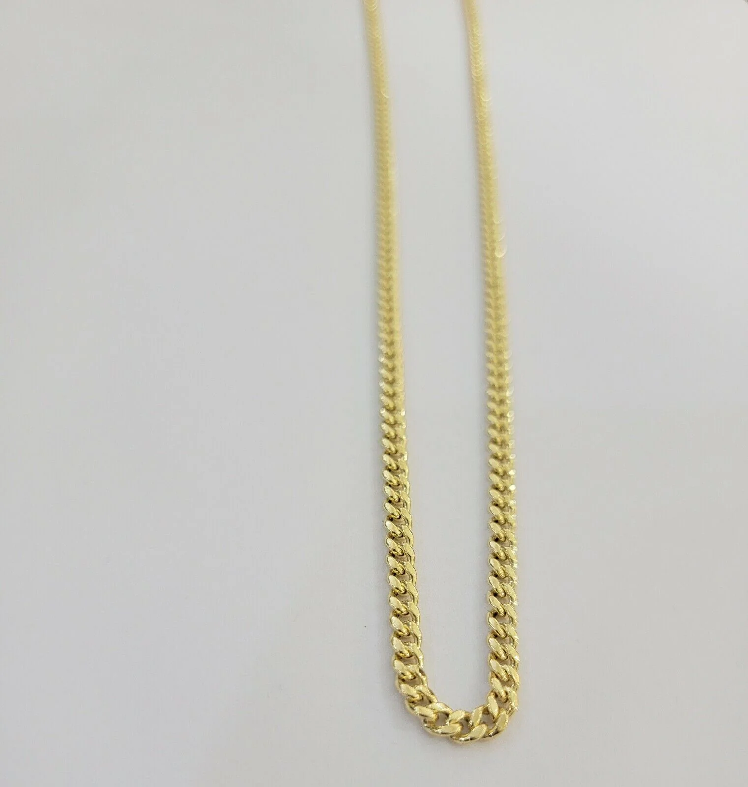 14k Yellow Gold Miami cuban Link Chain 3.5mm Necklace 20" Men Women , REAL 14KT - Image 7