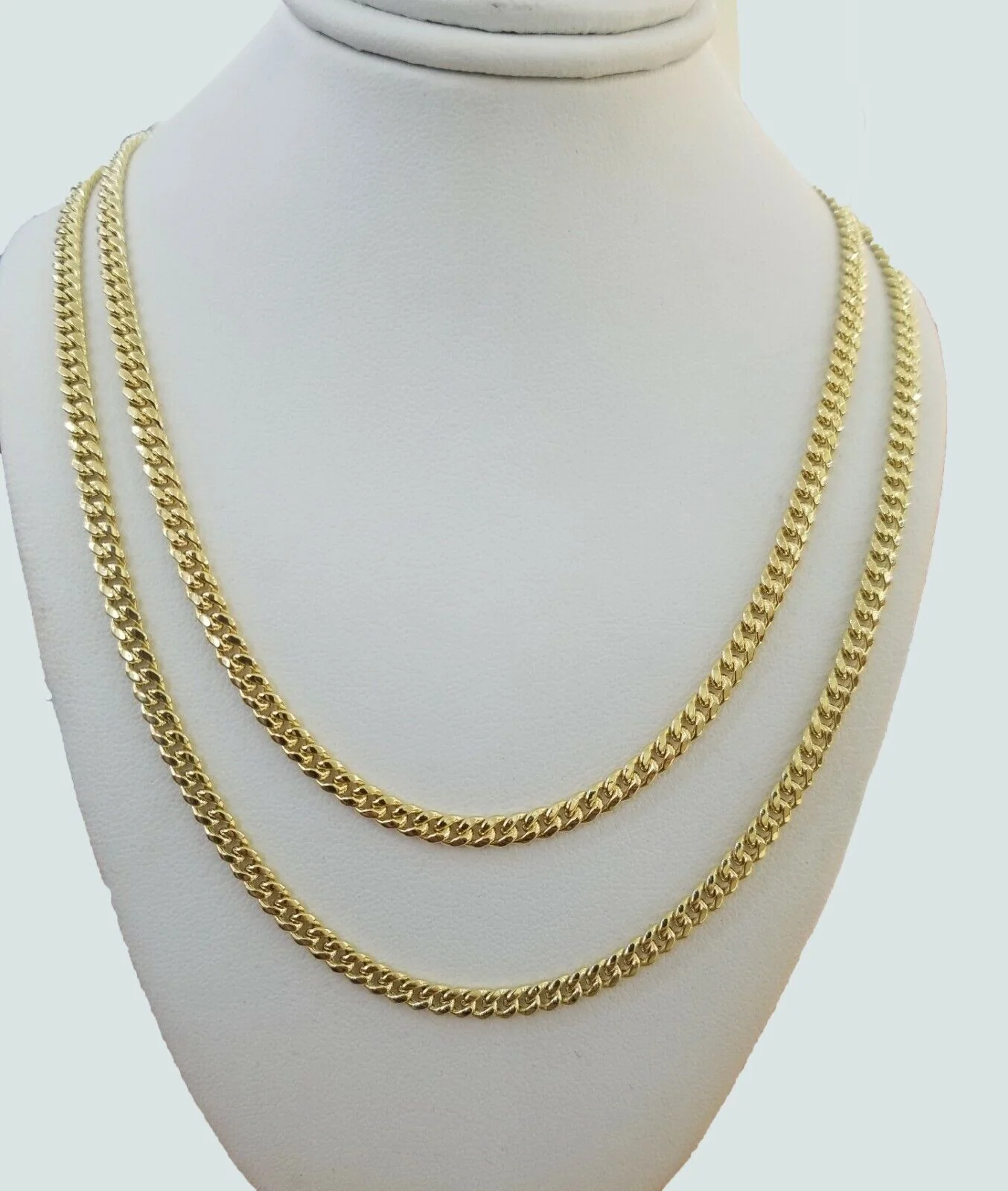 14k Yellow Gold Miami cuban Link Chain 3.5mm Necklace 24" Men Women , REAL 14KT - Image 3