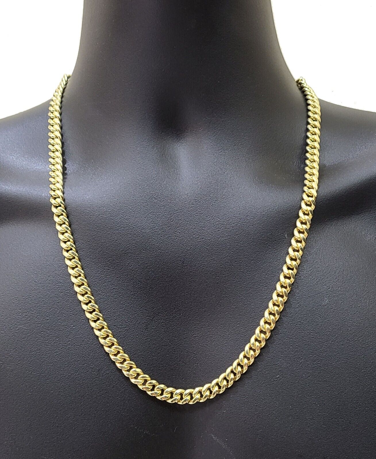 14k Yellow Gold Miami Cuban Link Chain 8mm 18" Necklace Box Lock Choker Real - Image 6