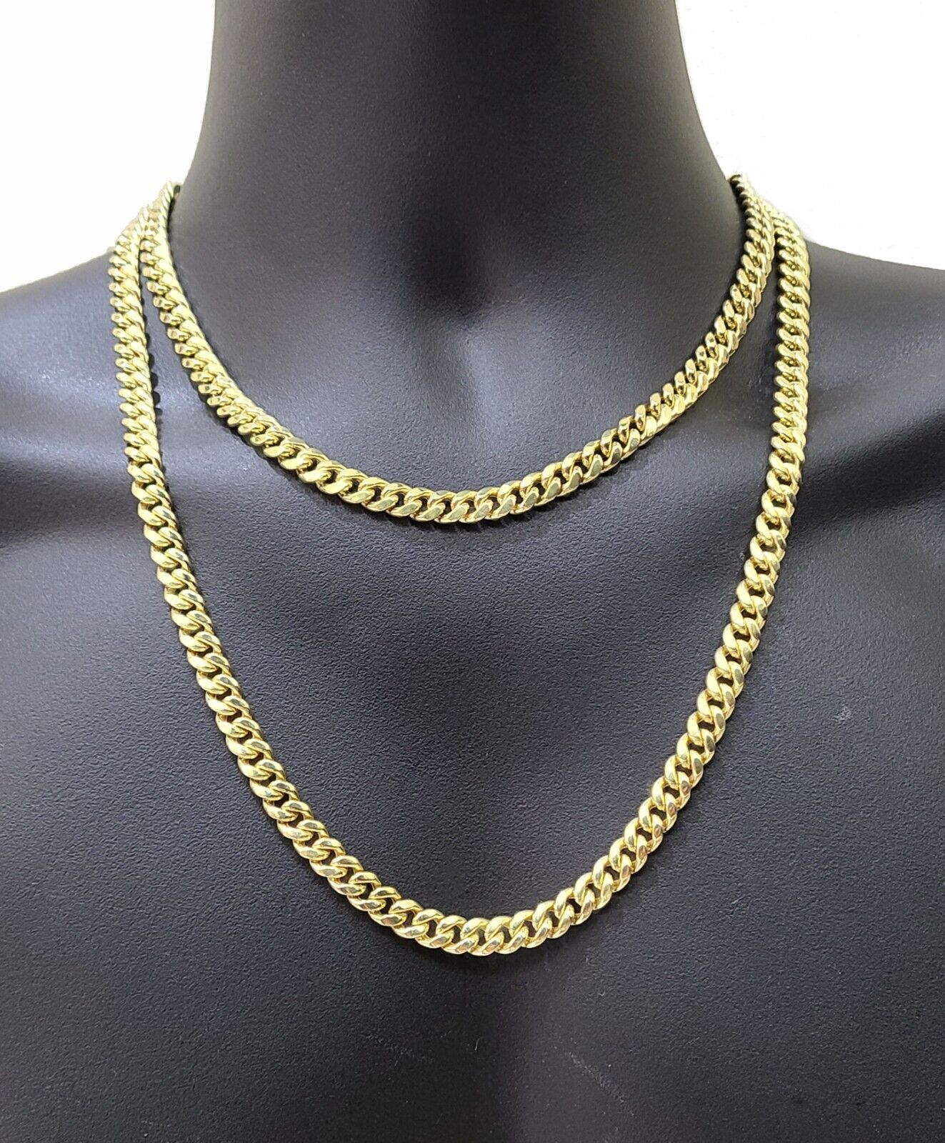 14k Yellow Gold Miami Cuban Link Chain 8mm 22" Necklace Box Lock Real - Image 4
