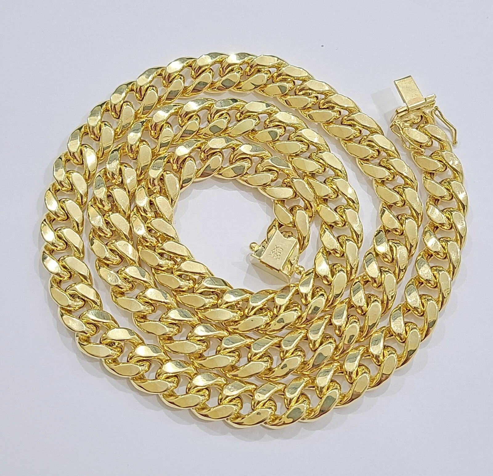 14k Yellow Gold Miami Cuban Link Chain 9mm 28" Necklace Box Lock Real 14kt - Image 6