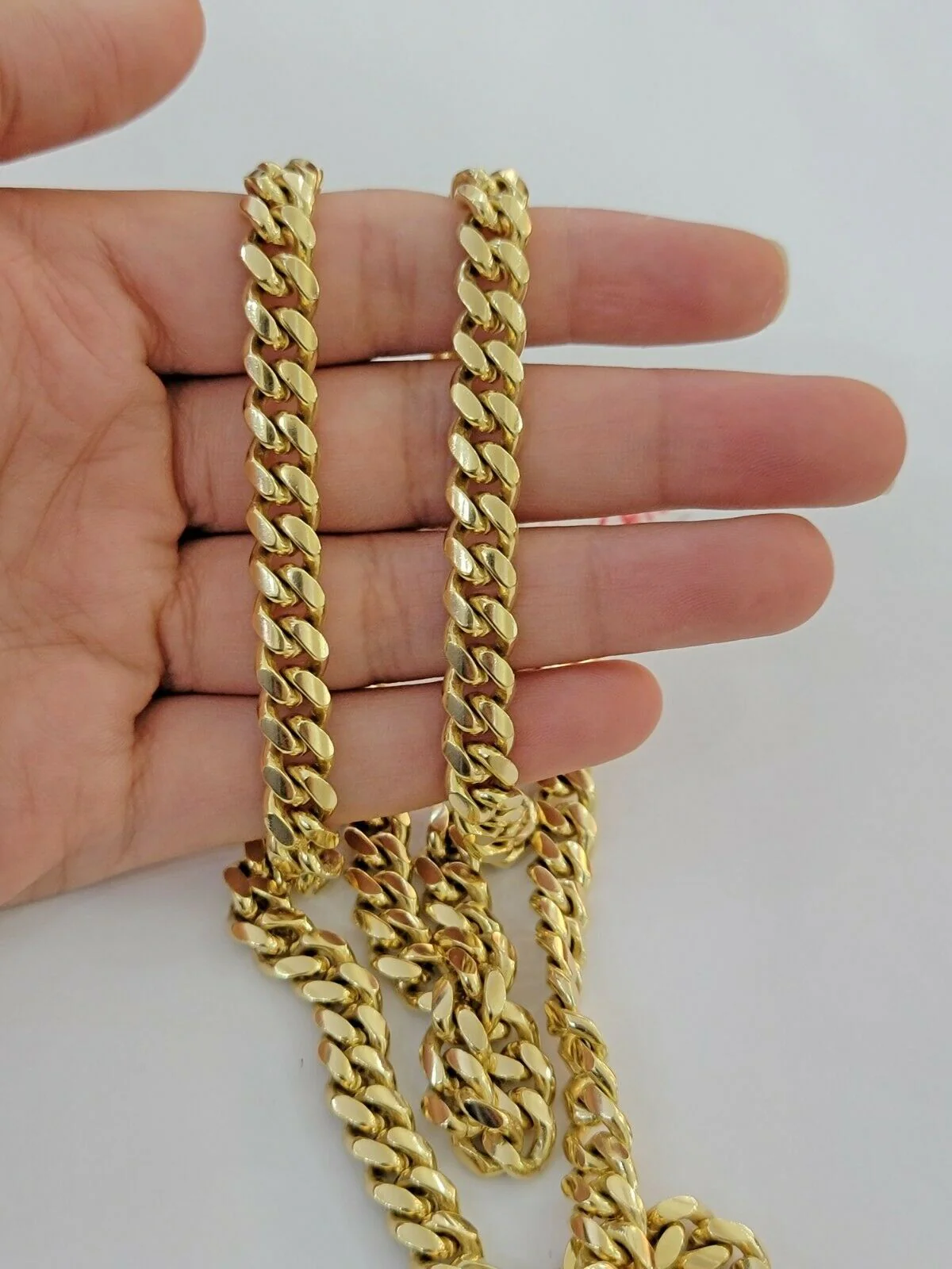 14k Yellow Gold Miami Cuban Link Chain Necklace 7mm 24" Men's Real 14kt SOLID - Image 3