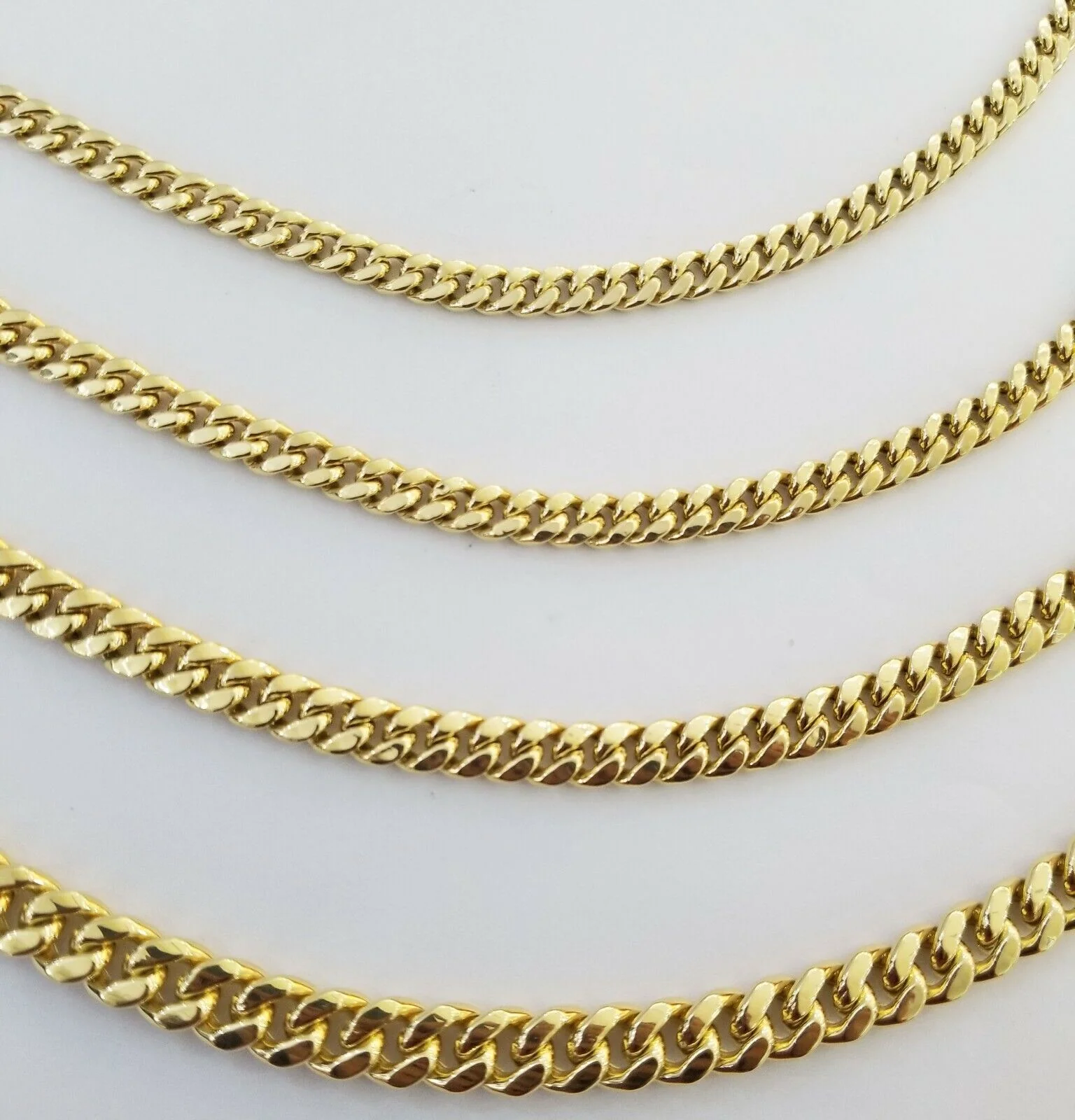 14k Yellow Gold Miami Cuban Necklace Chain 6mm 7mm 8mm 9mm 14K - Image 8