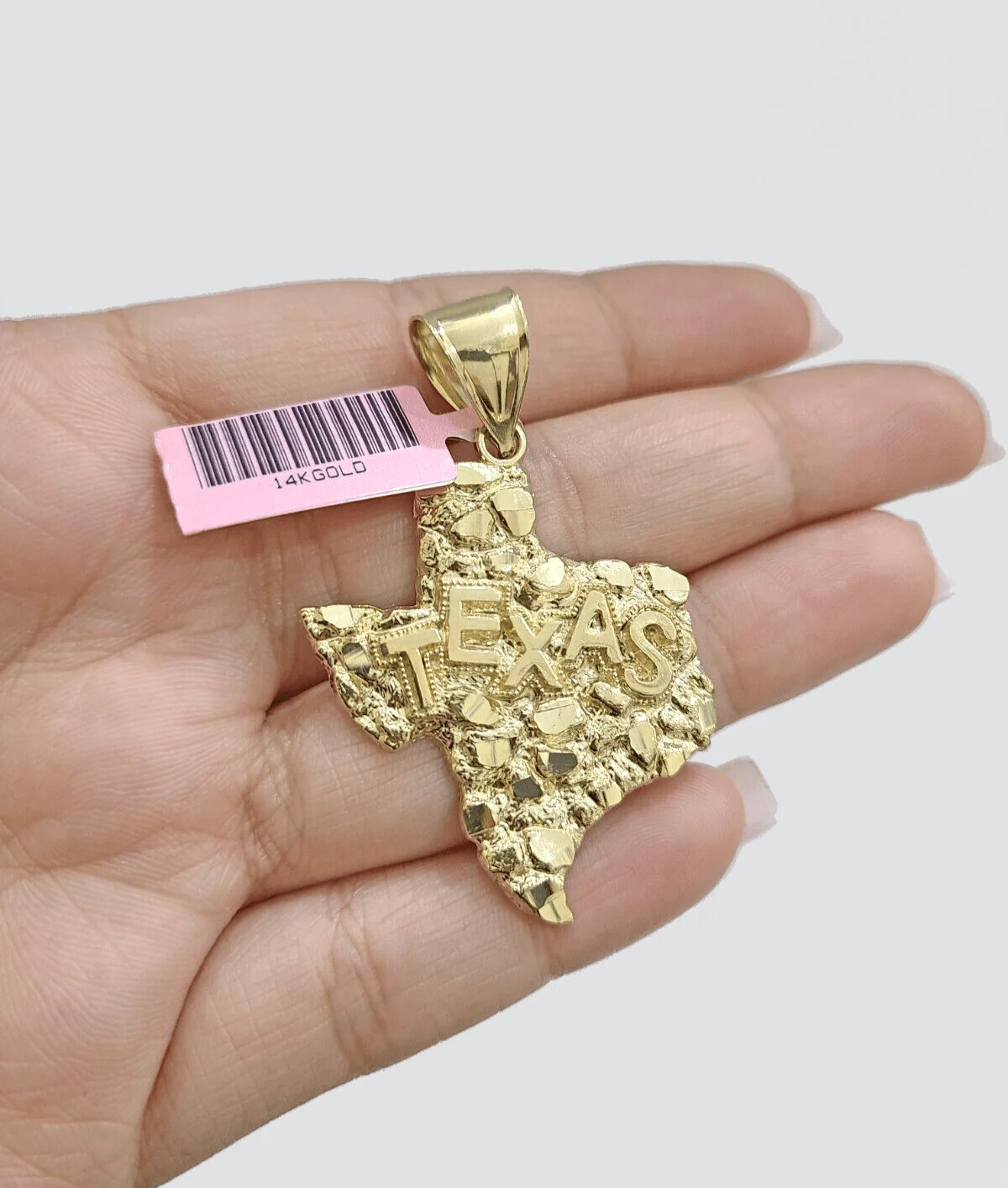 14k Yellow Gold Rope Chain 24'' Inch Necklace Texas Map Charm Pendant Real 14kt - Image 10