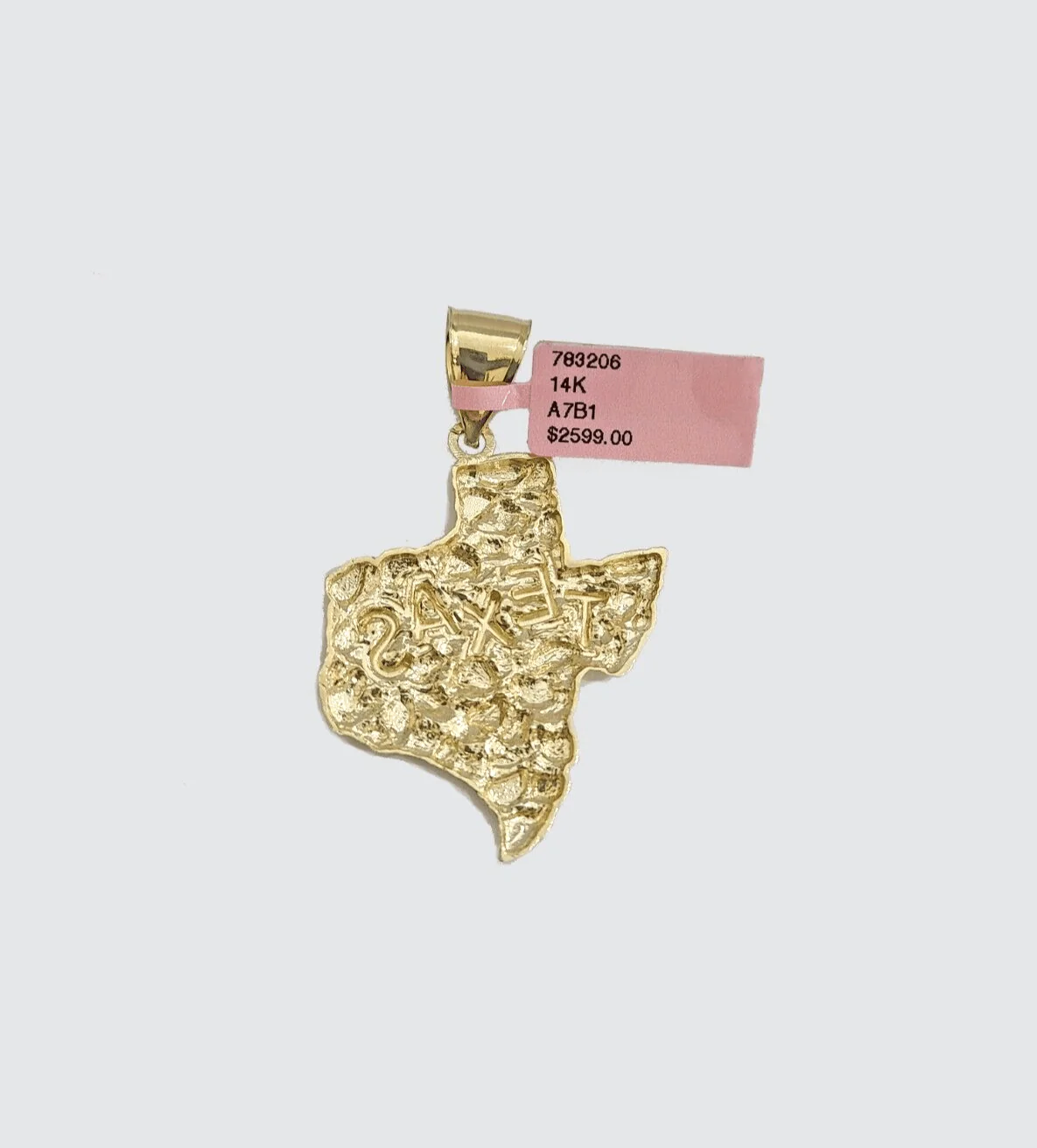 14k Yellow Gold Rope Chain 26'' Inch Necklace Texas Map Charm Pendant Real 14kt - Image 2