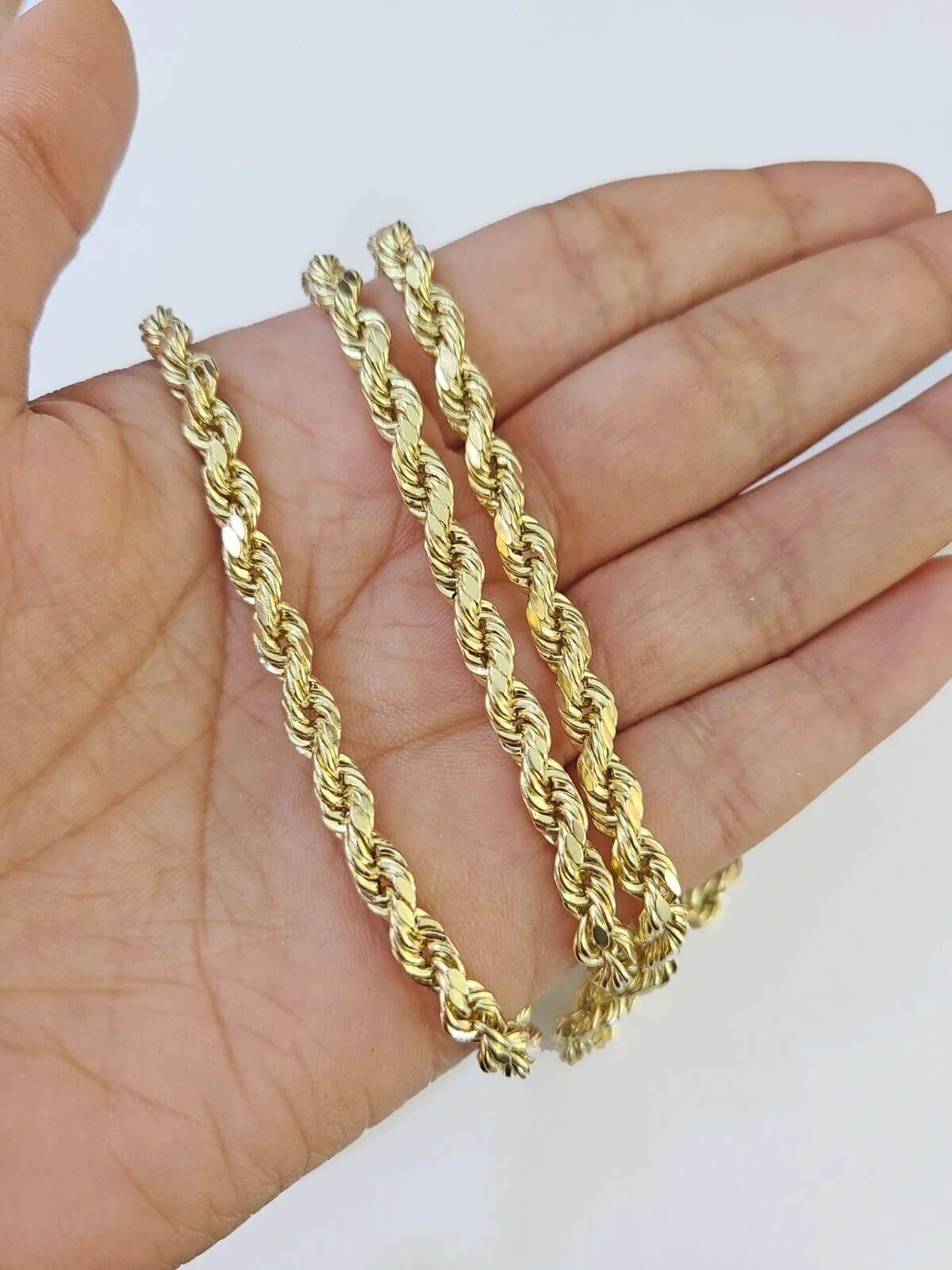 14k Yellow Gold Rope Chain & Mayan Calendar Charm SET 5mm 24 Inches Necklace - Image 5