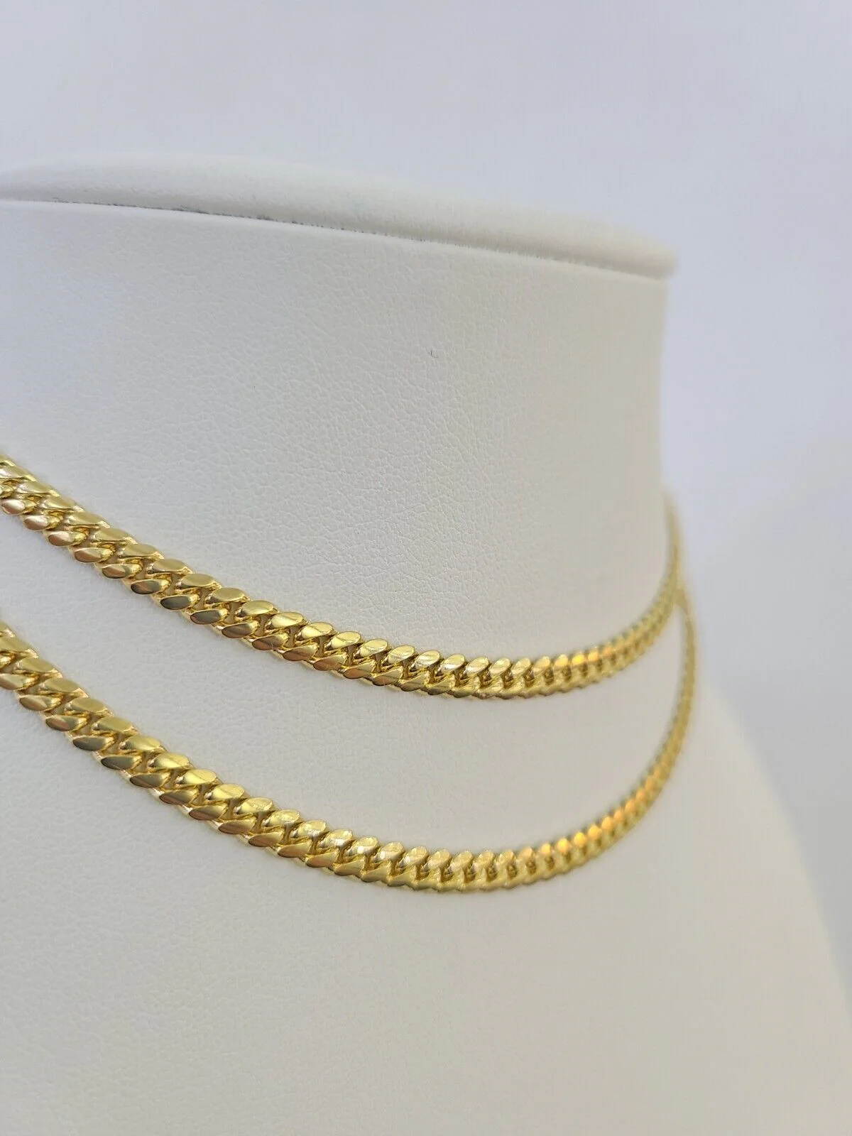 18k Solid Miami Cuban Necklace Chain Yellow Gold 4mm 28" Inch Genuine Real - Image 3