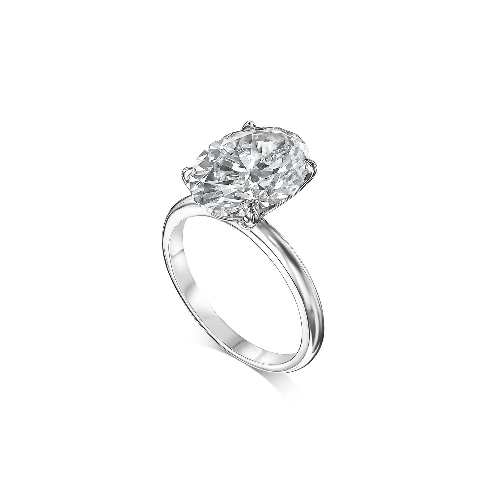 1CT IGI Certified Diamond Engagement Ring VS2 D Oval Lab-created 14k Yellow Gold - Image 6