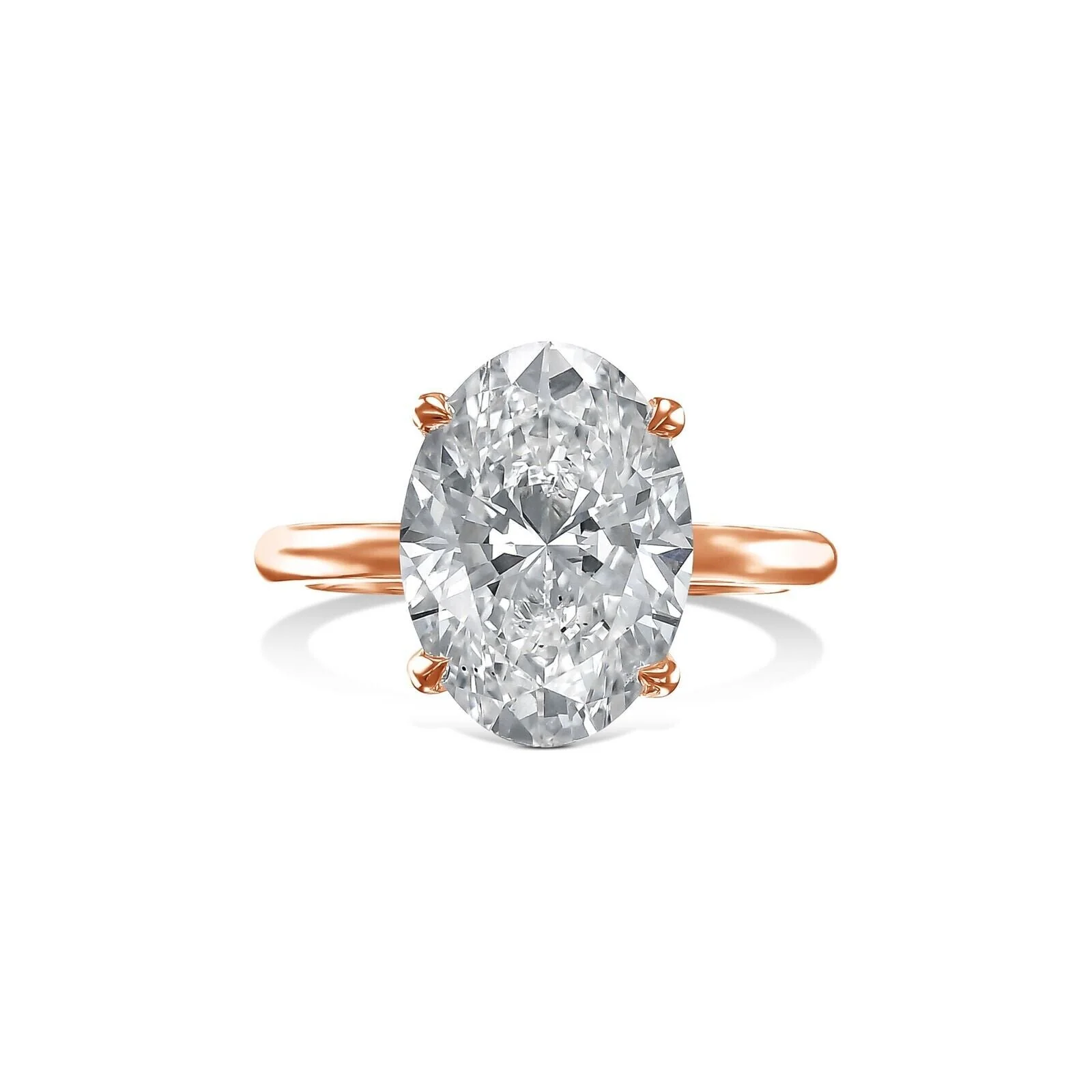 1CT IGI Certified Diamond Engagement Ring VS2 D Oval Lab-created 14k Yellow Gold - Image 8