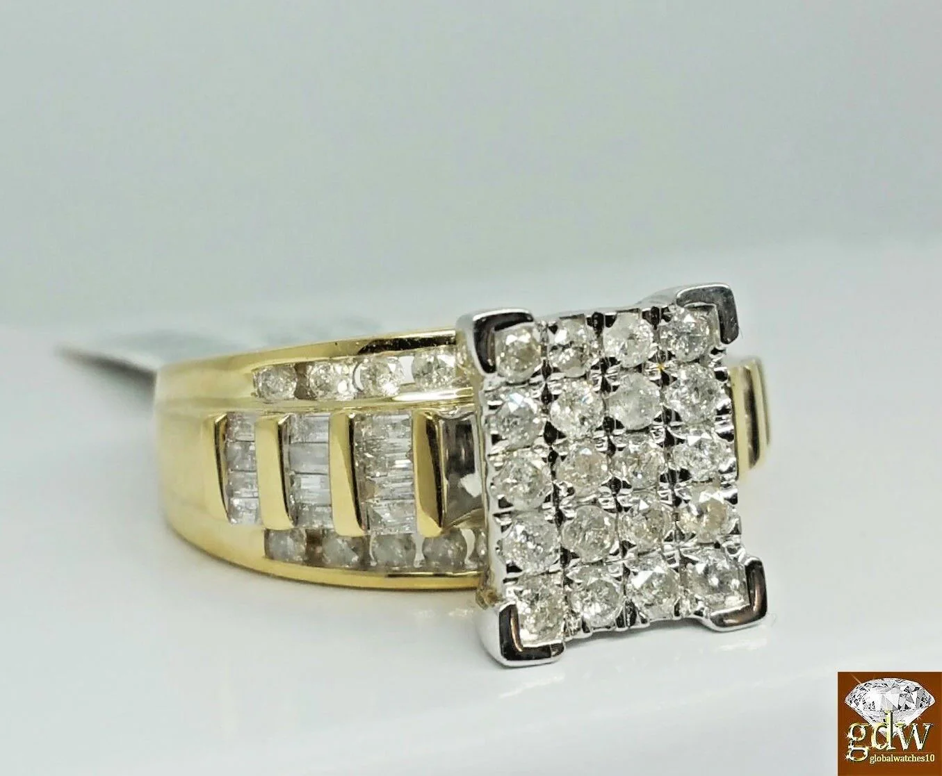 1CT REAL Diamond 10k Yellow Gold ladies Ring Wedding Anniversary Women Ring REAL - Image 2
