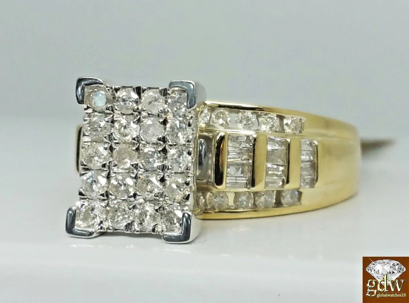 1CT REAL Diamond 10k Yellow Gold ladies Ring Wedding Anniversary Women Ring REAL - Image 3