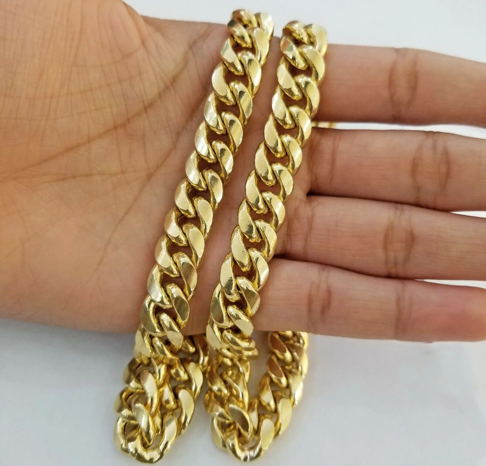 26" inch Real 14K Yellow Gold miami cuban chain 11mm Necklace Lobster lock  14kt - Image 2