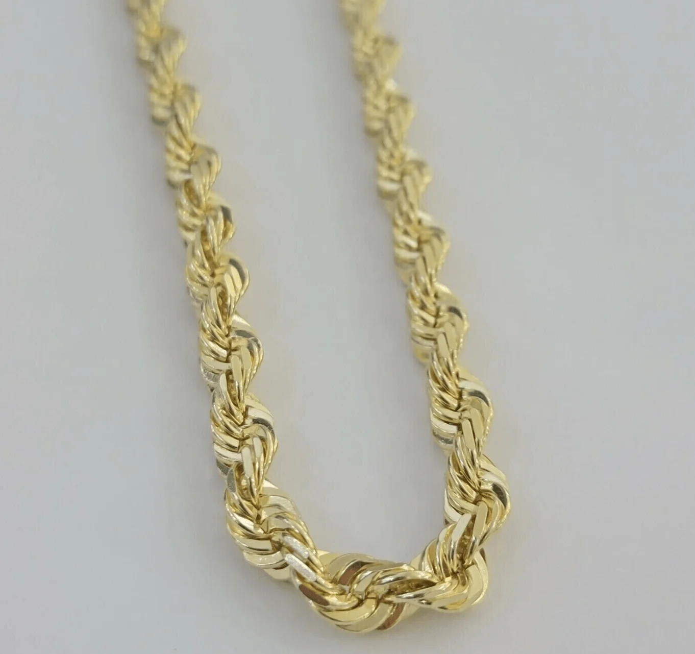7mm Rope chain Necklace Solid 10k Yellow Gold Diamond cut 24" GURANTEED 10K GOLD - Image 8