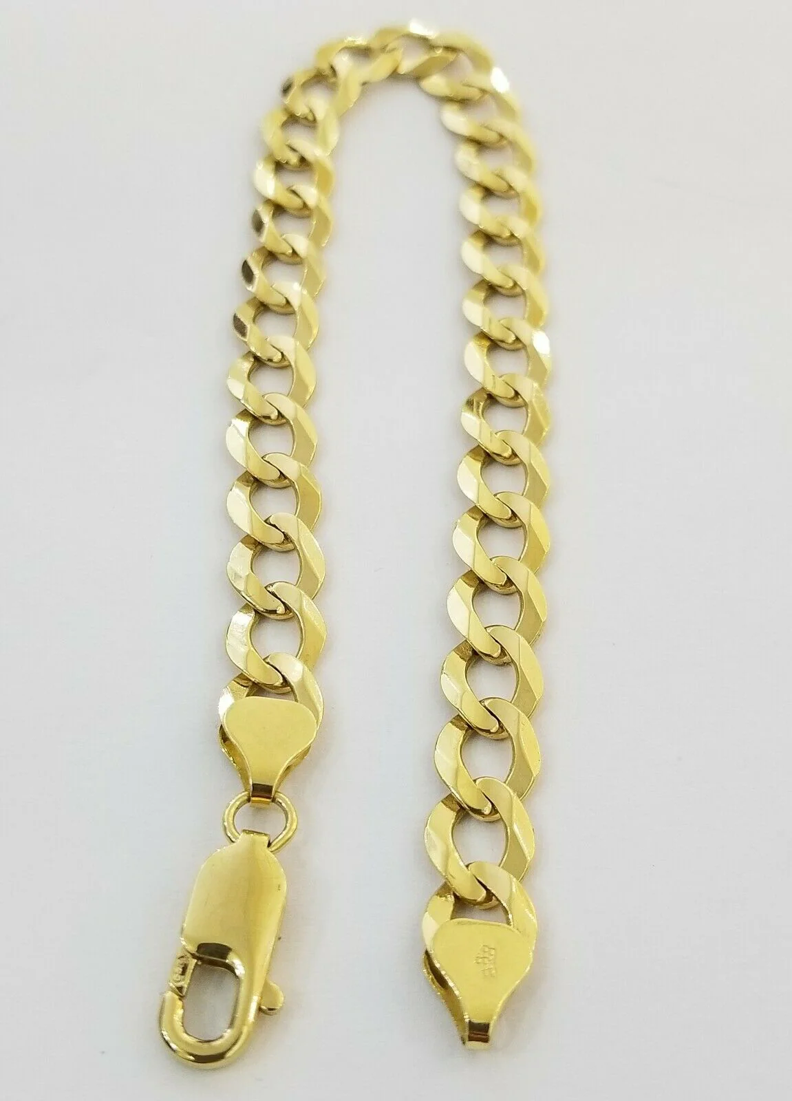 9MM Solid 14k Yellow Gold Cuban Link Bracelet 8" 9" REAL Mens Lobster, Necklace - Image 6