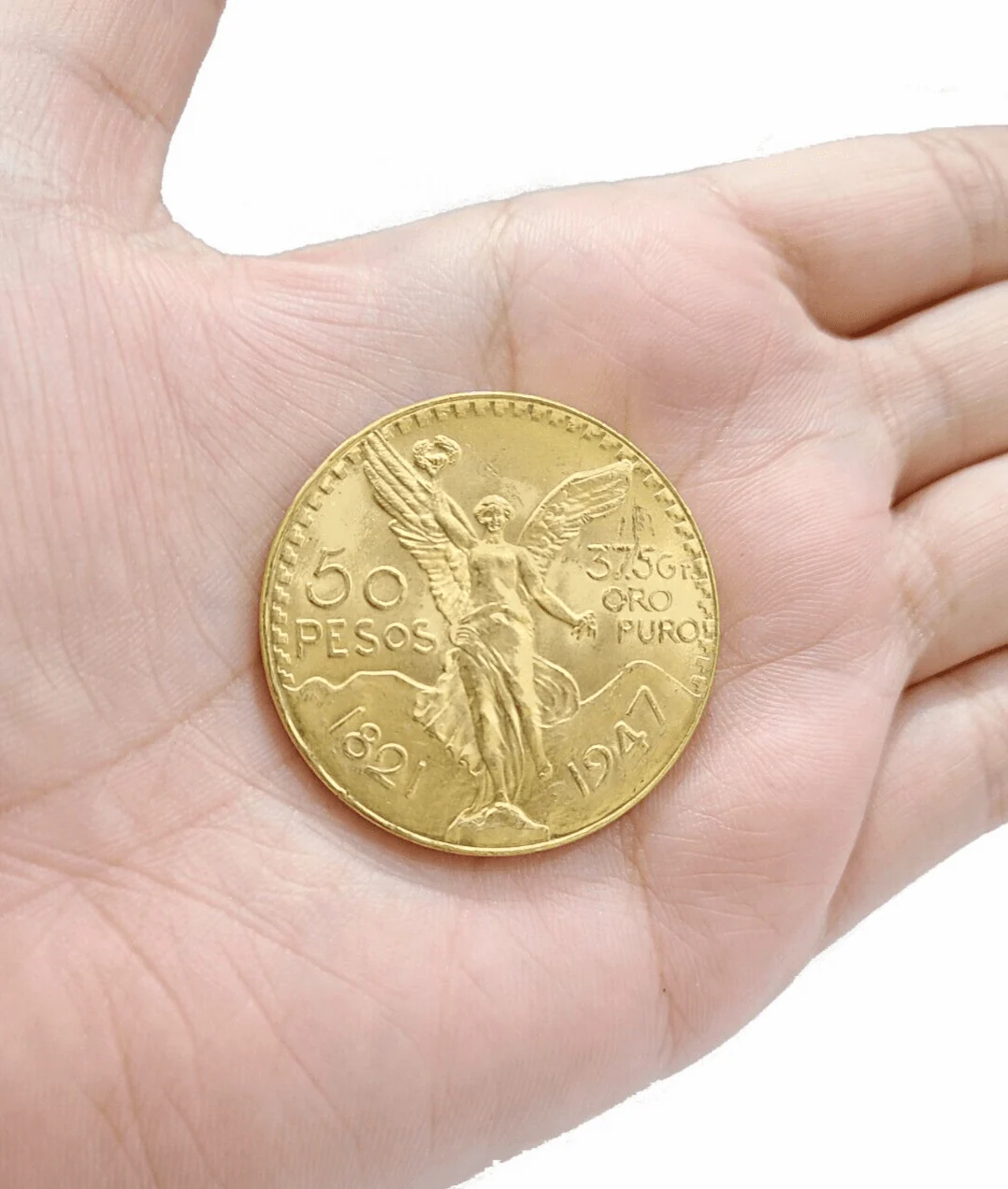 Centenario Coin 22k Solid Yellow Gold 50 Pesos 1947 Mexico/Mexican Coin Oro Puro