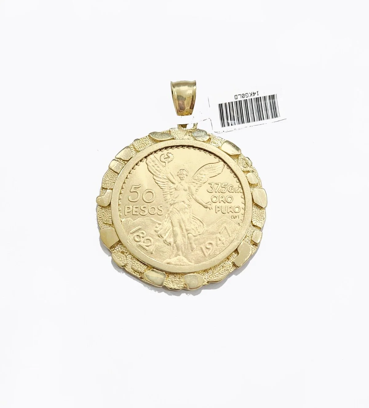 Centenario Coin Copy in Solid Yellow 14k Gold 50 Pesos 1947 Mexico/Mexican Coin - Image 2