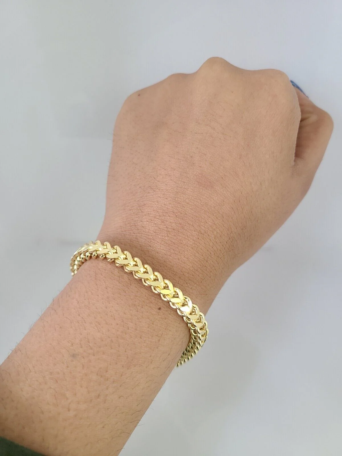 Franco Bracelet 8 Inches 6mm REAL 10kt Yellow Gold Genuine Mens Womens