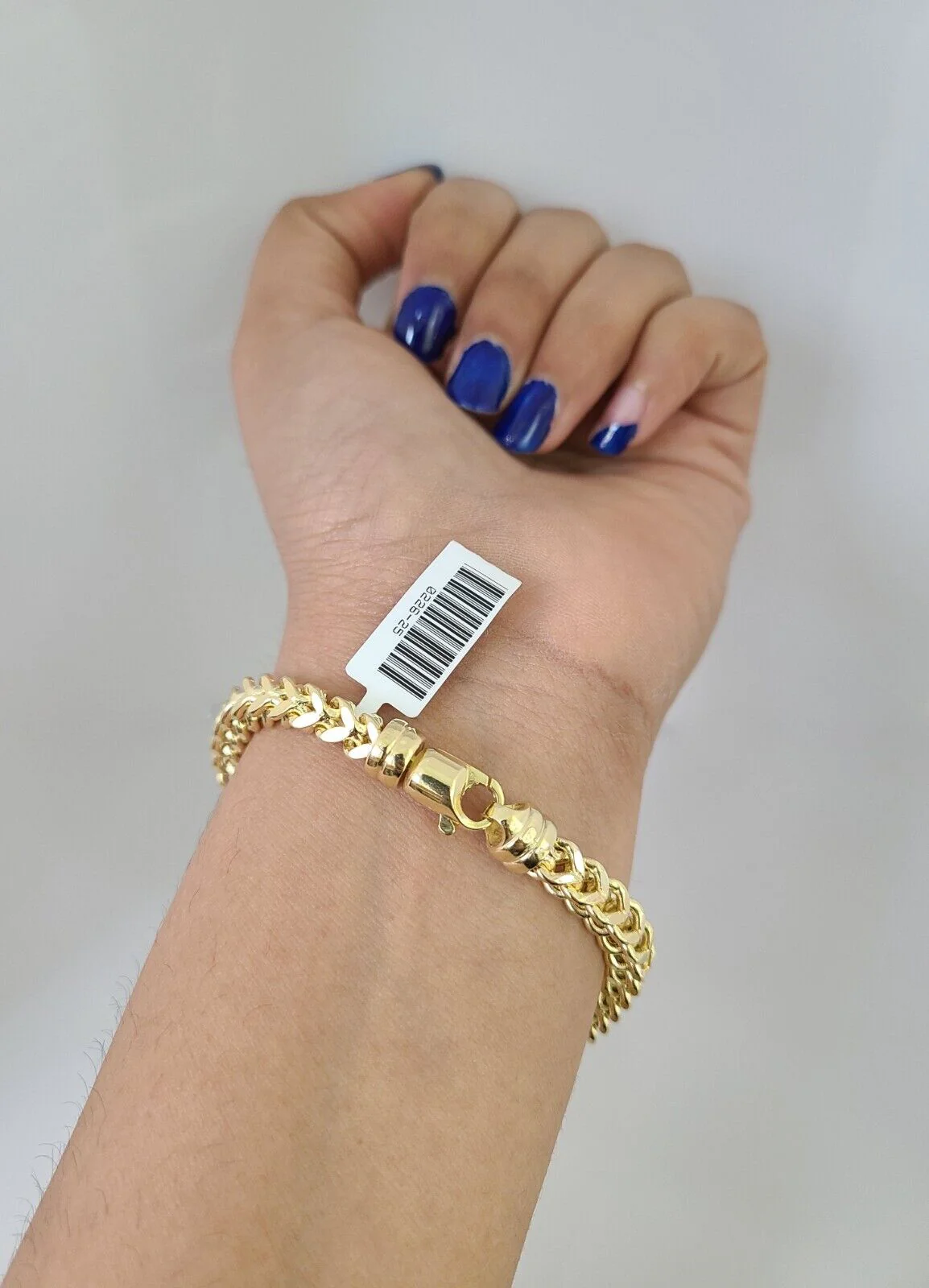 Franco Bracelet 8 Inches 6mm REAL 10kt Yellow Gold Genuine Mens Womens - Image 3