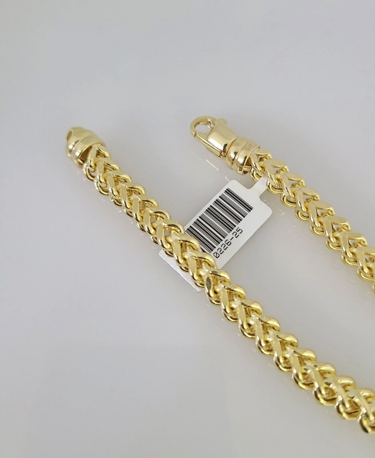 Franco Bracelet 8 Inches 6mm REAL 10kt Yellow Gold Genuine Mens Womens - Image 6