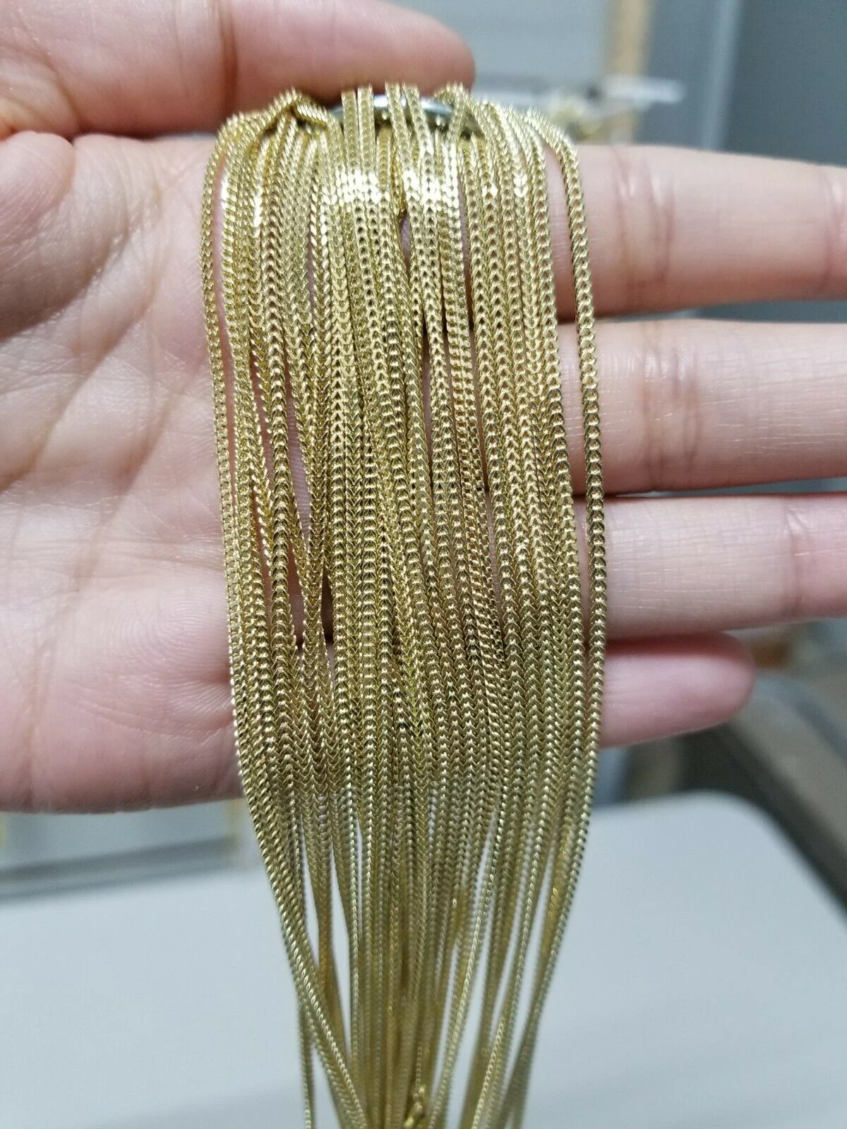 Ladies 10k Yellow Gold Necklace Franco Chain 16"-26" For Pendant REAL Gold,Women - Image 5