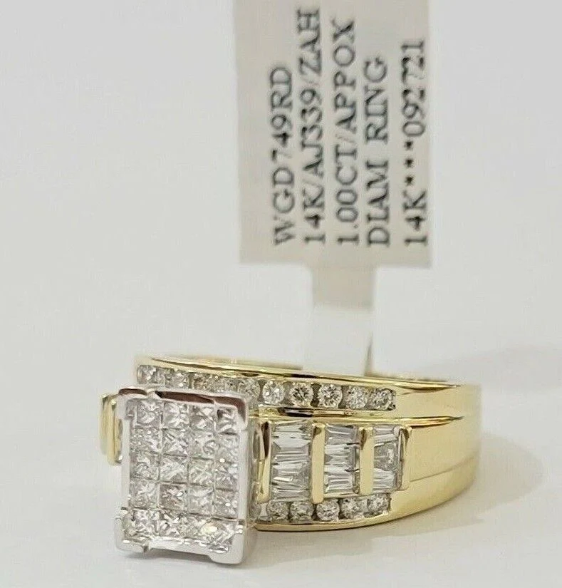 Ladies 14k Yellow Gold Ring Natural 2CT Diamond Women REAL , Wedding Engagement Ring Sizes 6,7,8,9,10,11 & 12 - Image 8