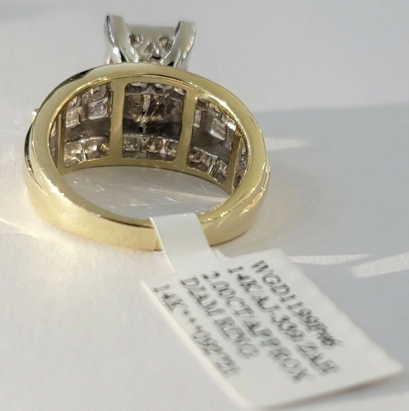 Ladies 14k Yellow Gold Ring Natural  2CT Diamond Women REAL , Wedding Engagement Ring Sizes 6,7,8,9,10,11 & 12 - Image 7
