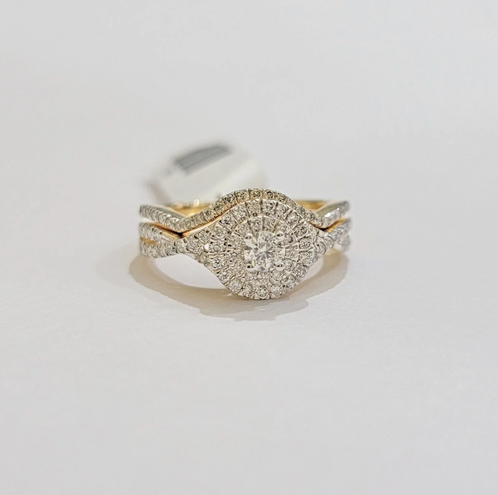 Ladies Real Diamond Ring band Set 14k Yellow Gold 0.75 Ct Natural Diamonds solid - Image 3