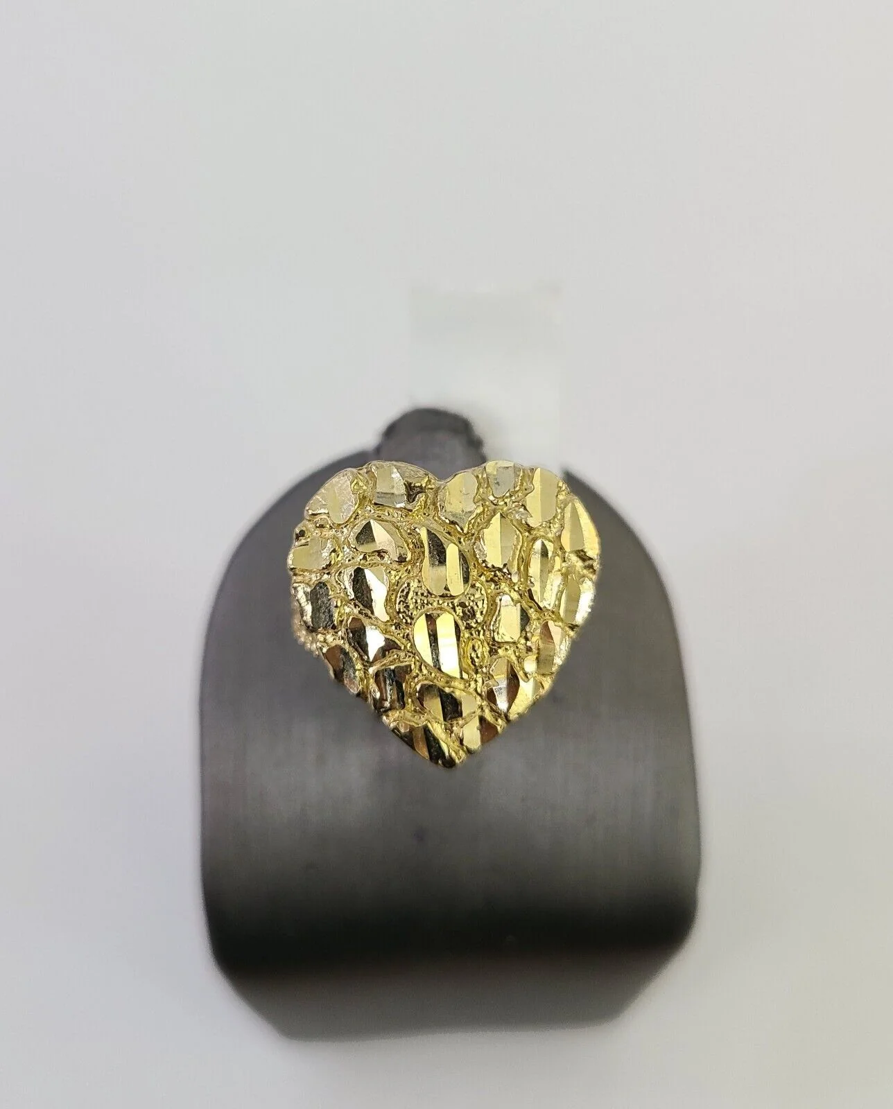Ladies Ring 10k Nugget Heart Ring Yellow Gold REAL Genuine All Sizes