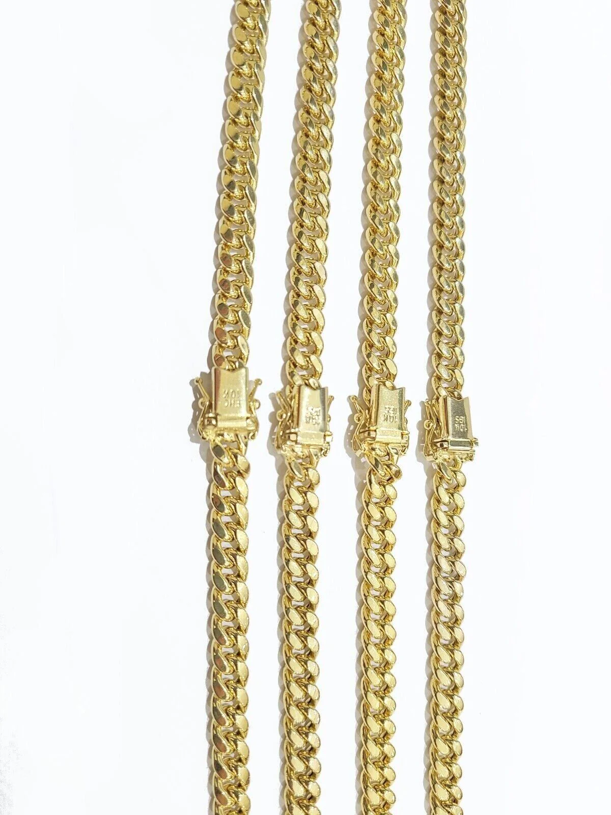 Mens 10k Gold Chain Necklace 6mm Miami Cuban Link 18 - 28 Inch REAL 10kt Yellow - Image 3
